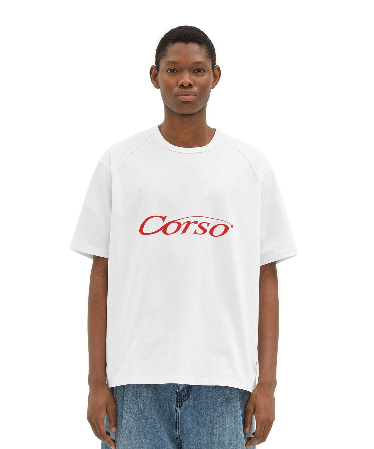 MUSINSA公式 | IL CORSO シグネチャーアートワーク半袖Tシャツホワイト 