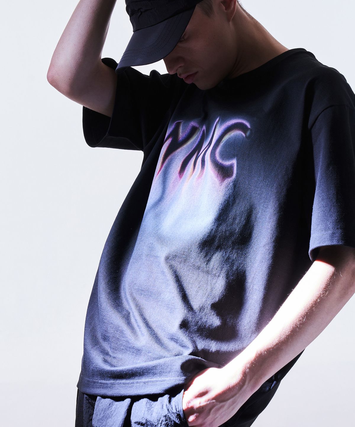 더블유엠씨(WMC) 일루젼 로고 티셔츠_BLACK
