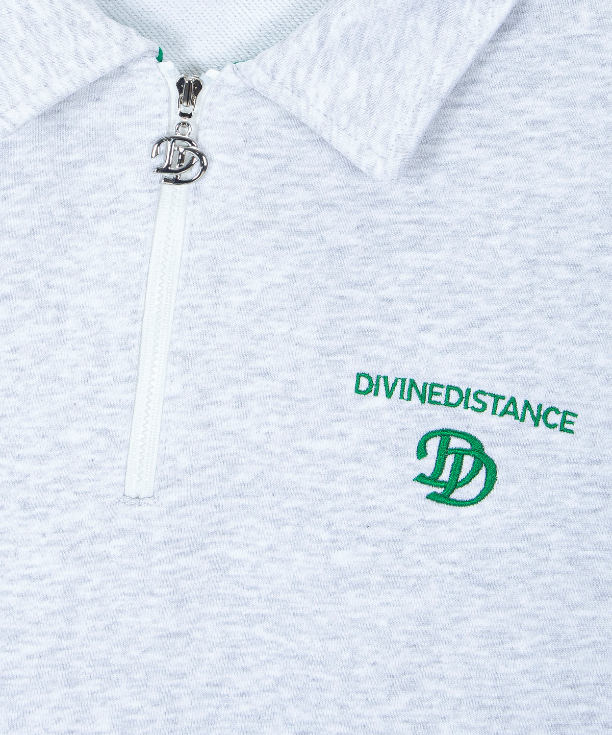 디바인디스턴스(DIVINE DISTANCE) 시그니처 하프 집업 맨투맨 [멜란지]