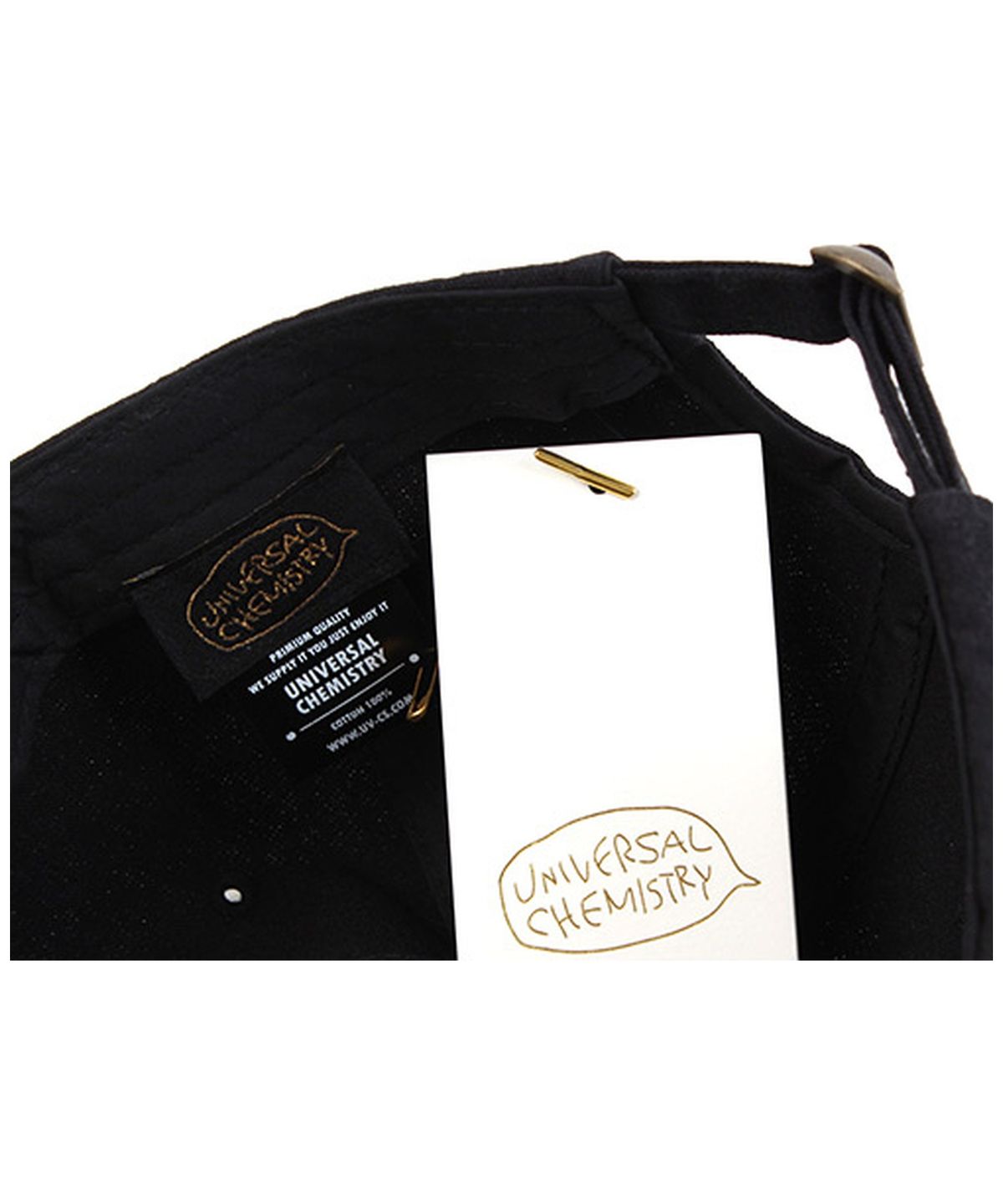 유니버셜 케미스트리(UNIVERSAL CHEMISTRY) Black Short Brim Ballcap 숏챙캡