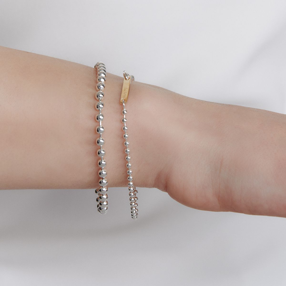 룬느(LUNNE) 실버 925 볼 체인 팔찌 (2.5mm) #LSB11