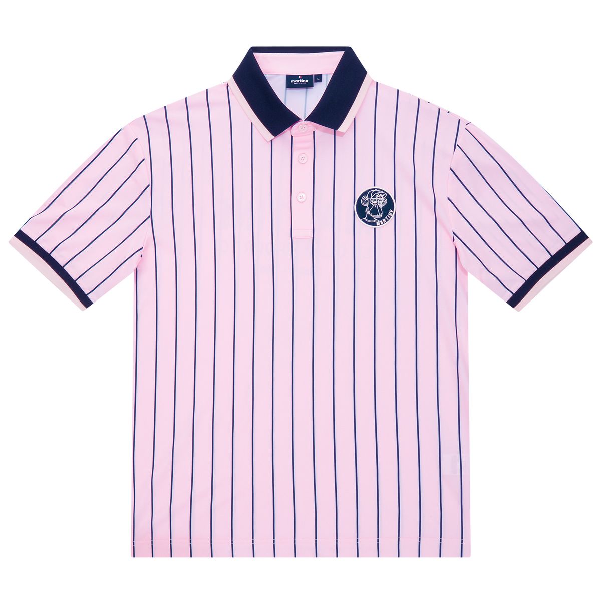 마틴골프(MARTINE GOLF) Stripe Polo Shirts_Pink (Men)