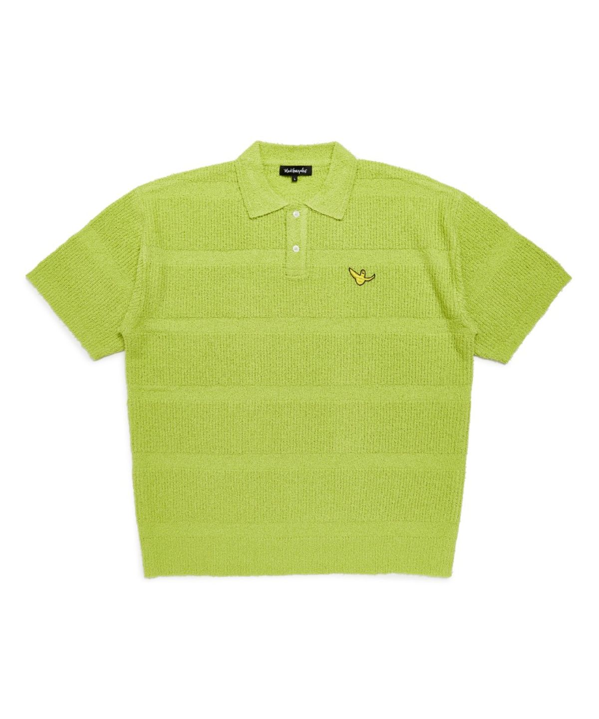 마크곤잘레스(MARK GONZALES) STRIPE KNIT S/S POLO - NEON YELLOW
