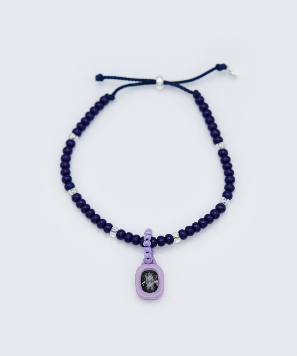 봉보(BONBEAU) Swarovski square stone color beads Bracelet 스와로브스키 스퀘어 스톤 컬러 비즈 매듭 팔찌