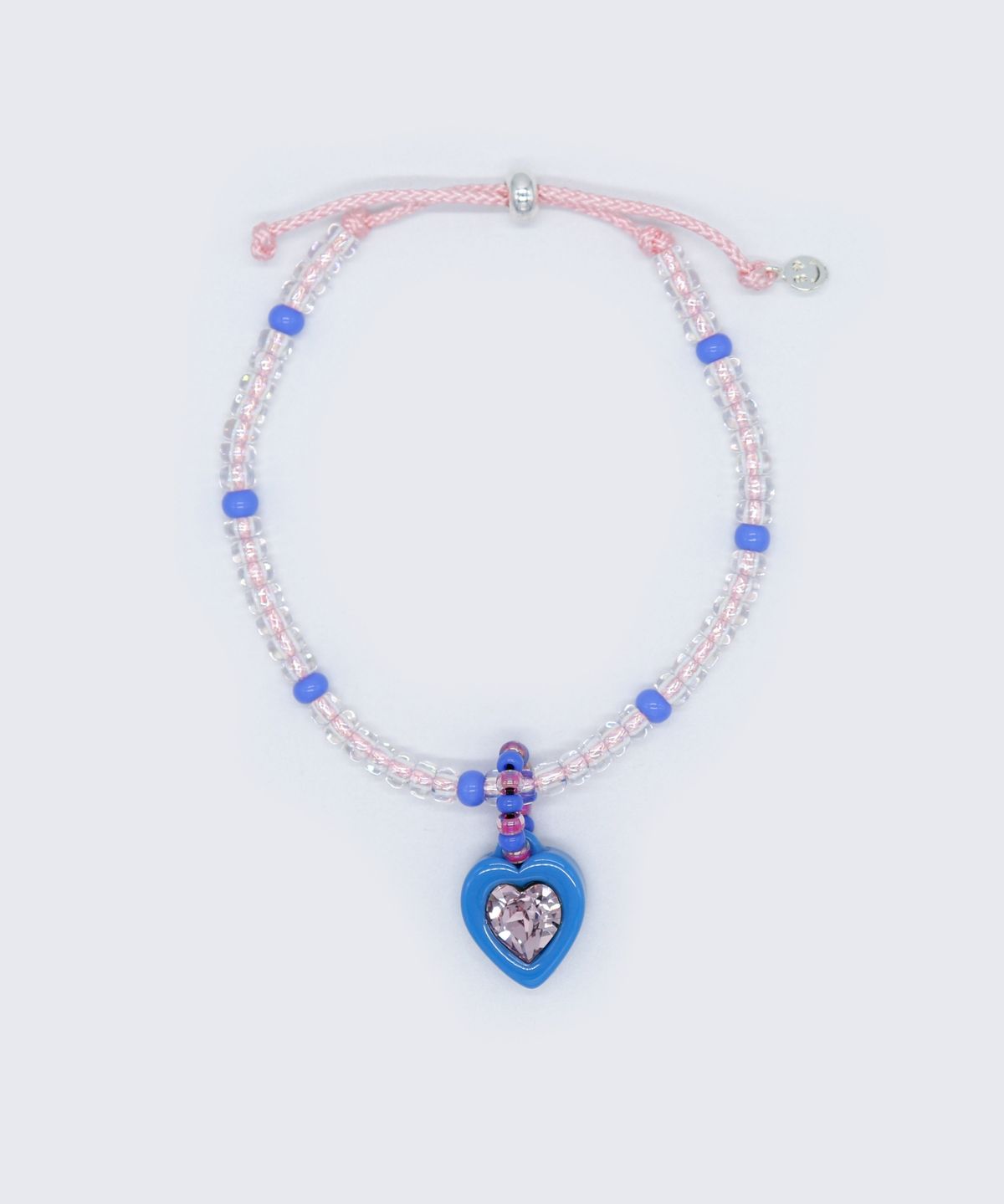봉보(BONBEAU) Swarovski heart stone color beads Bracelet 스와로브스키 하트 스톤 컬러 비즈 매듭 팔찌