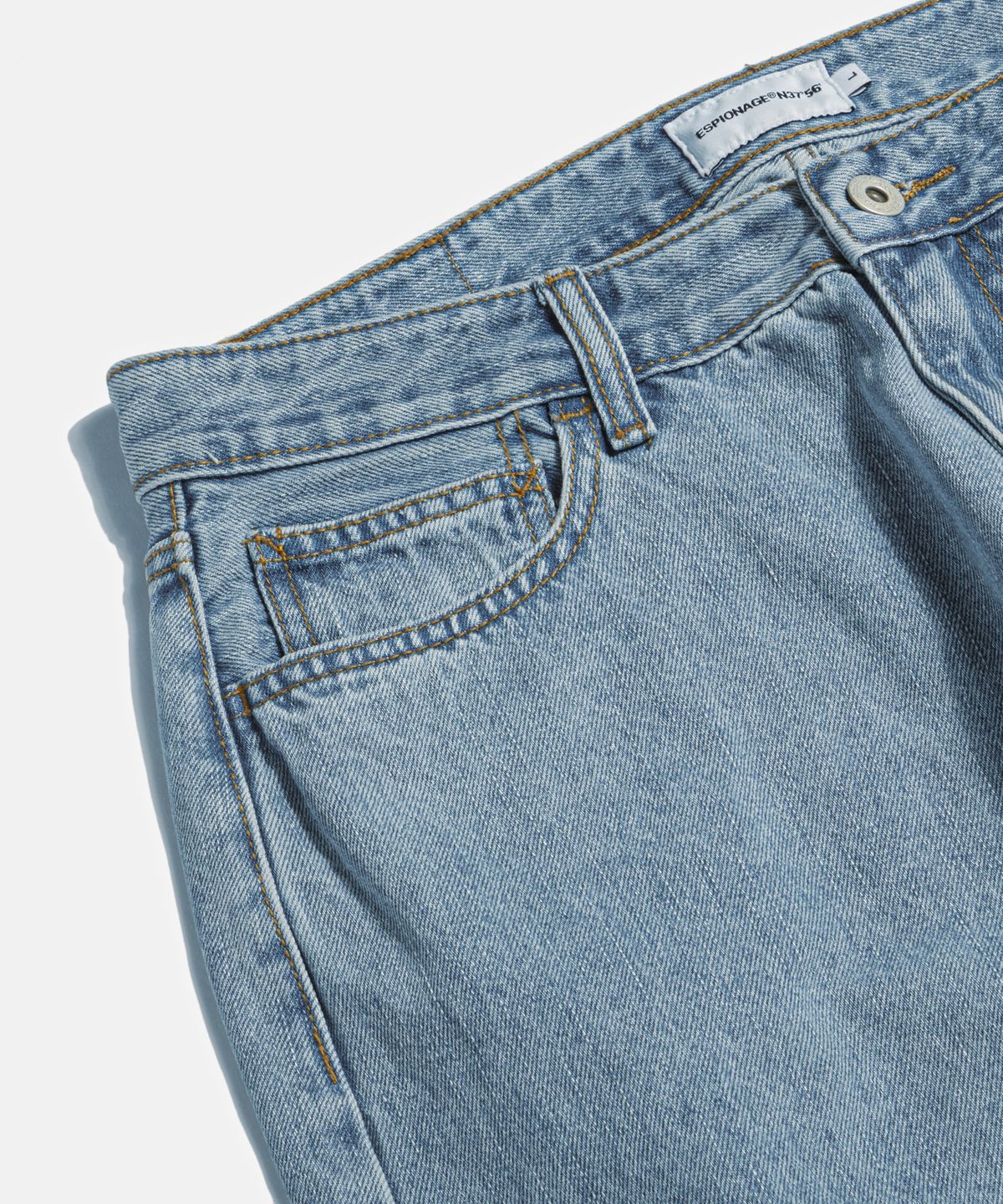 에스피오나지(ESPIONAGE) Cliff Relaxed Denim Pants Light Indigo