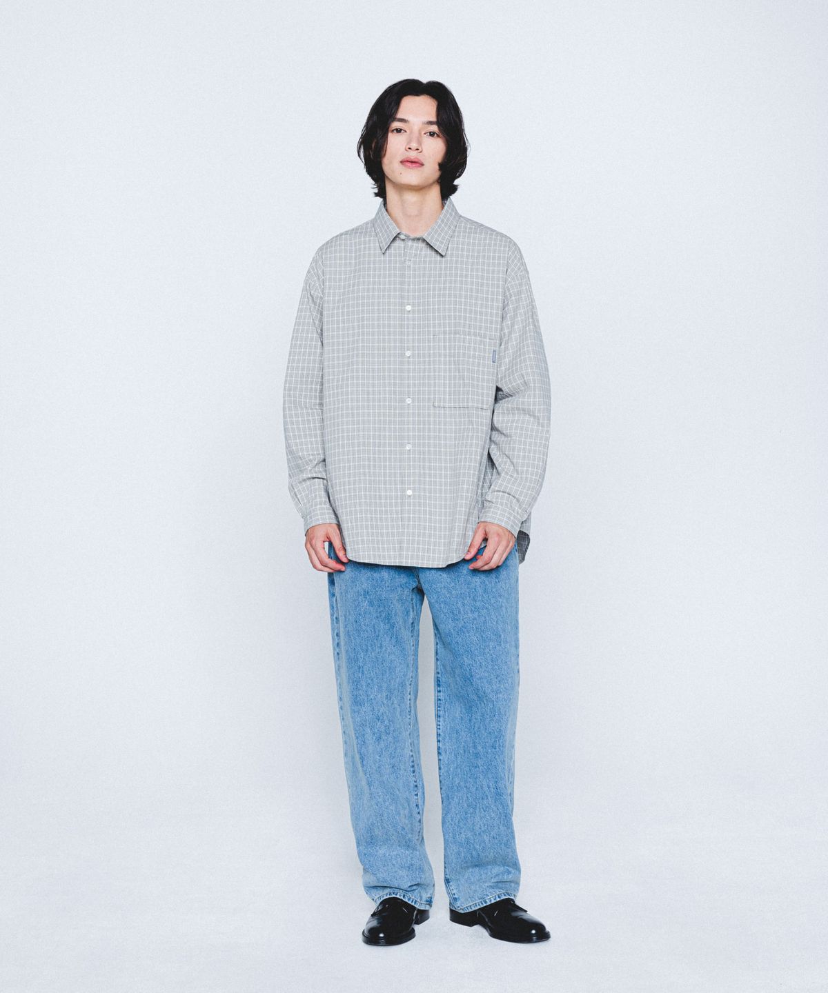 에스피오나지(ESPIONAGE) Cliff Relaxed Denim Pants Light Indigo