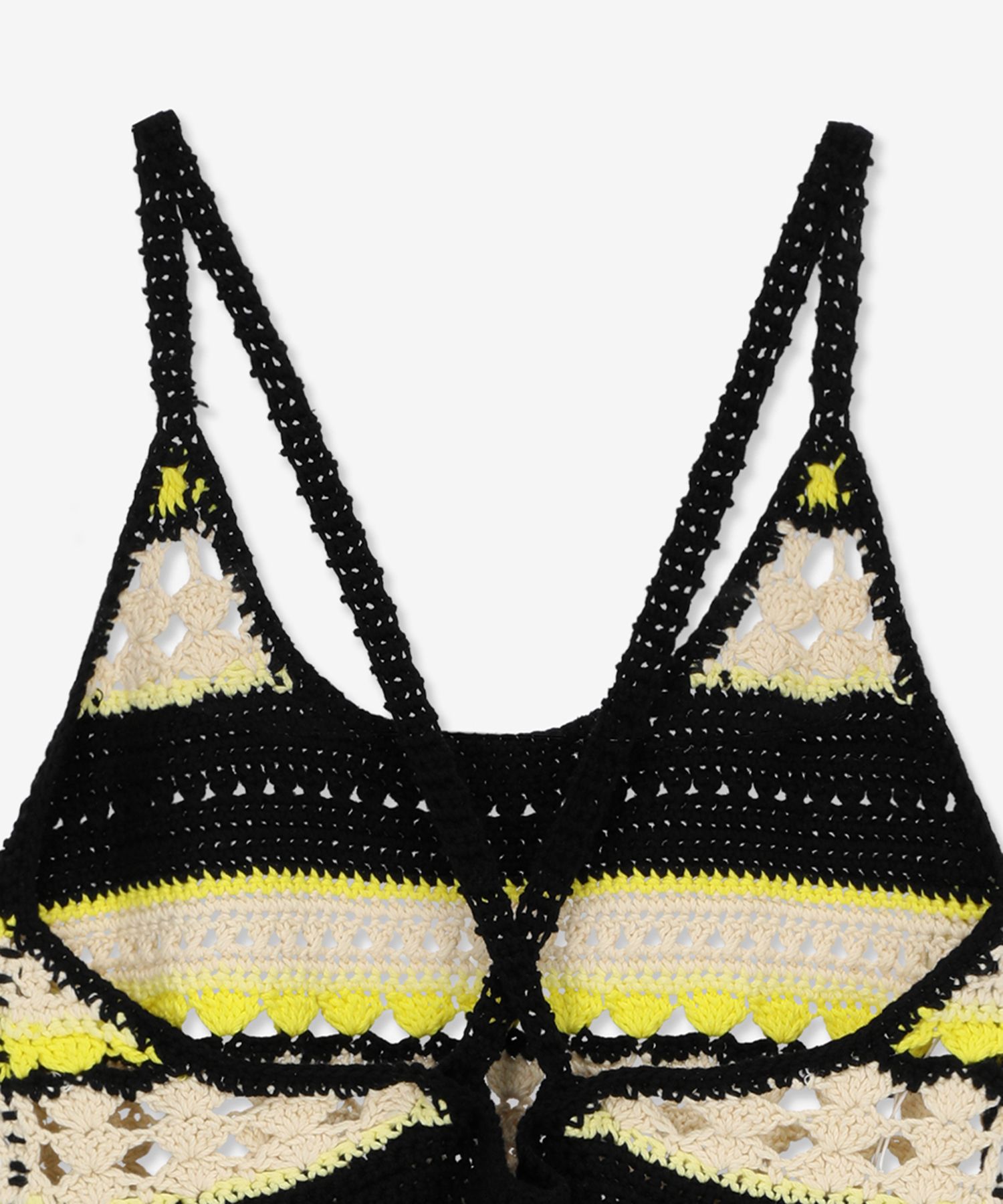 ★Ganni★ Crochet Cover Up Slip Dress Golden Kiwi K1808373 Ganni - Crochet Cover Up Slip Dress in Golden Kiwi - Notre