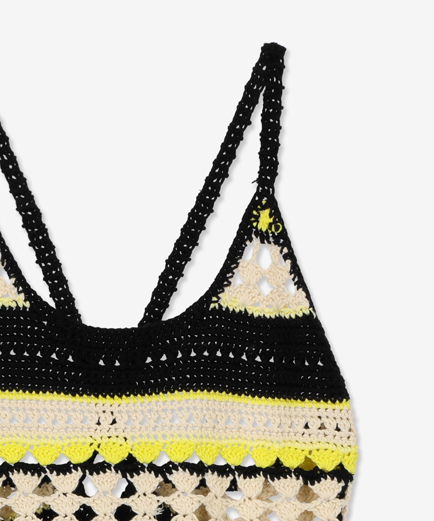 MUSINSA | GANNI Crochet Cover Up Slip Dress - Golden Kiwi