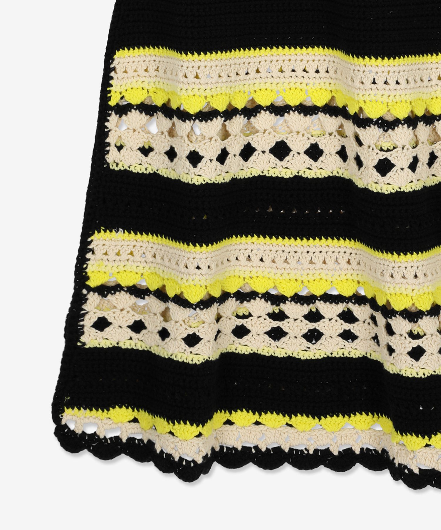 ★Ganni★ Crochet Cover Up Slip Dress Golden Kiwi K1808373 K MUSINSA | GANNI Crochet Cover Up Slip Dress - Golden Kiwi