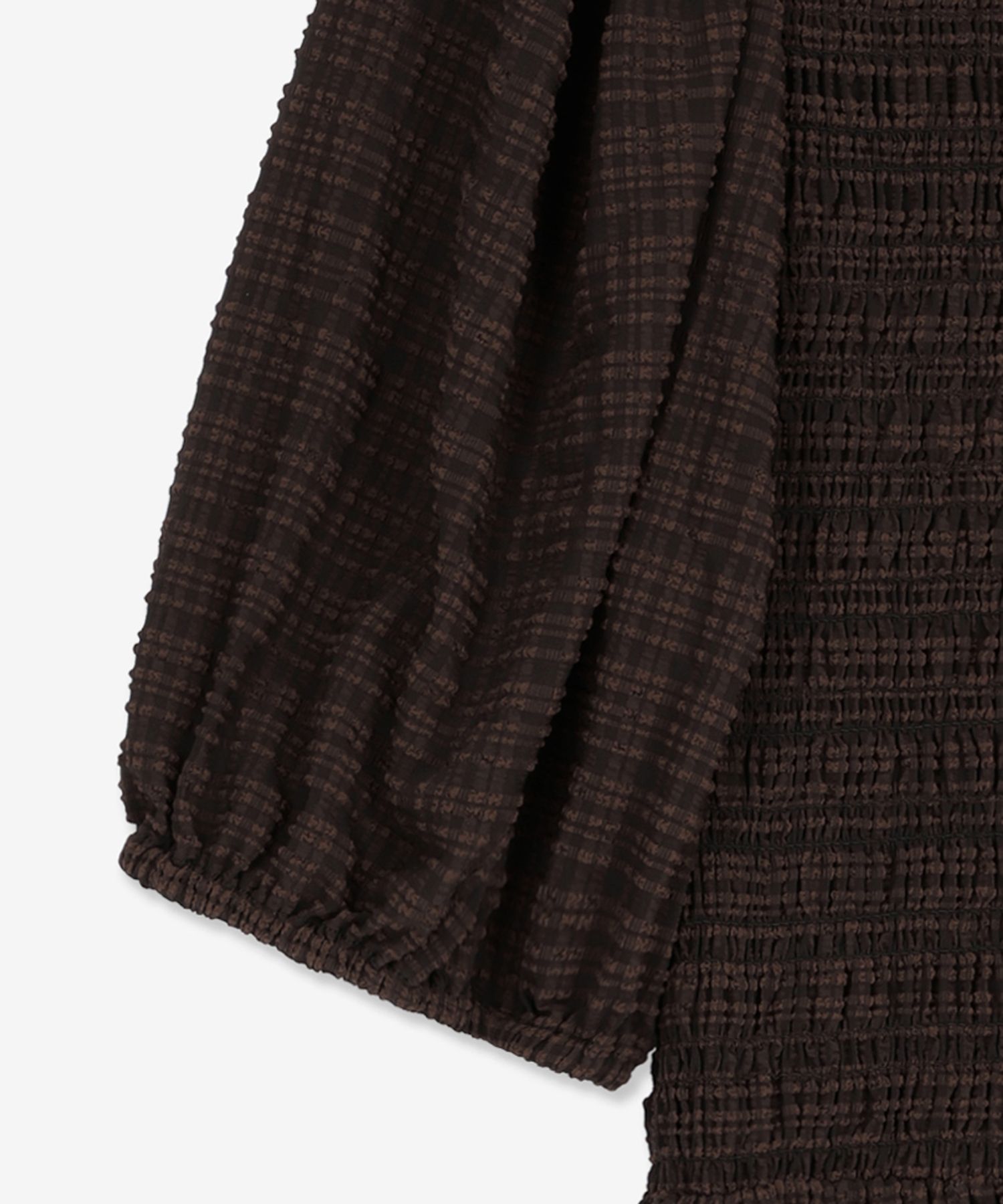 ワンピースその他 Ganni Stretch Seersucker Smoke Mini Dress Chicory Coffee F76 MUSINSA | GANNI Stretch Siercer Smoke Mini Dress - Chicory