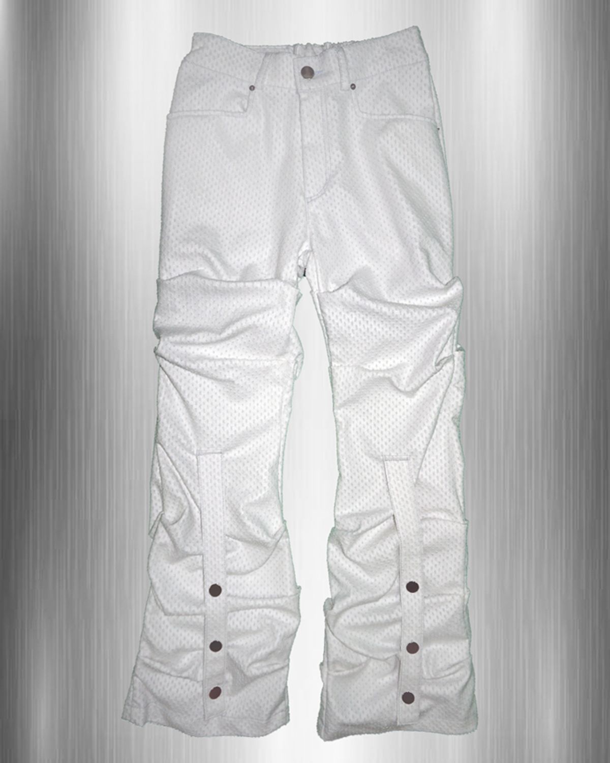 우빙(WOOVING) CRUMBLE PUNCHING DENIM PANTS (WHITE)