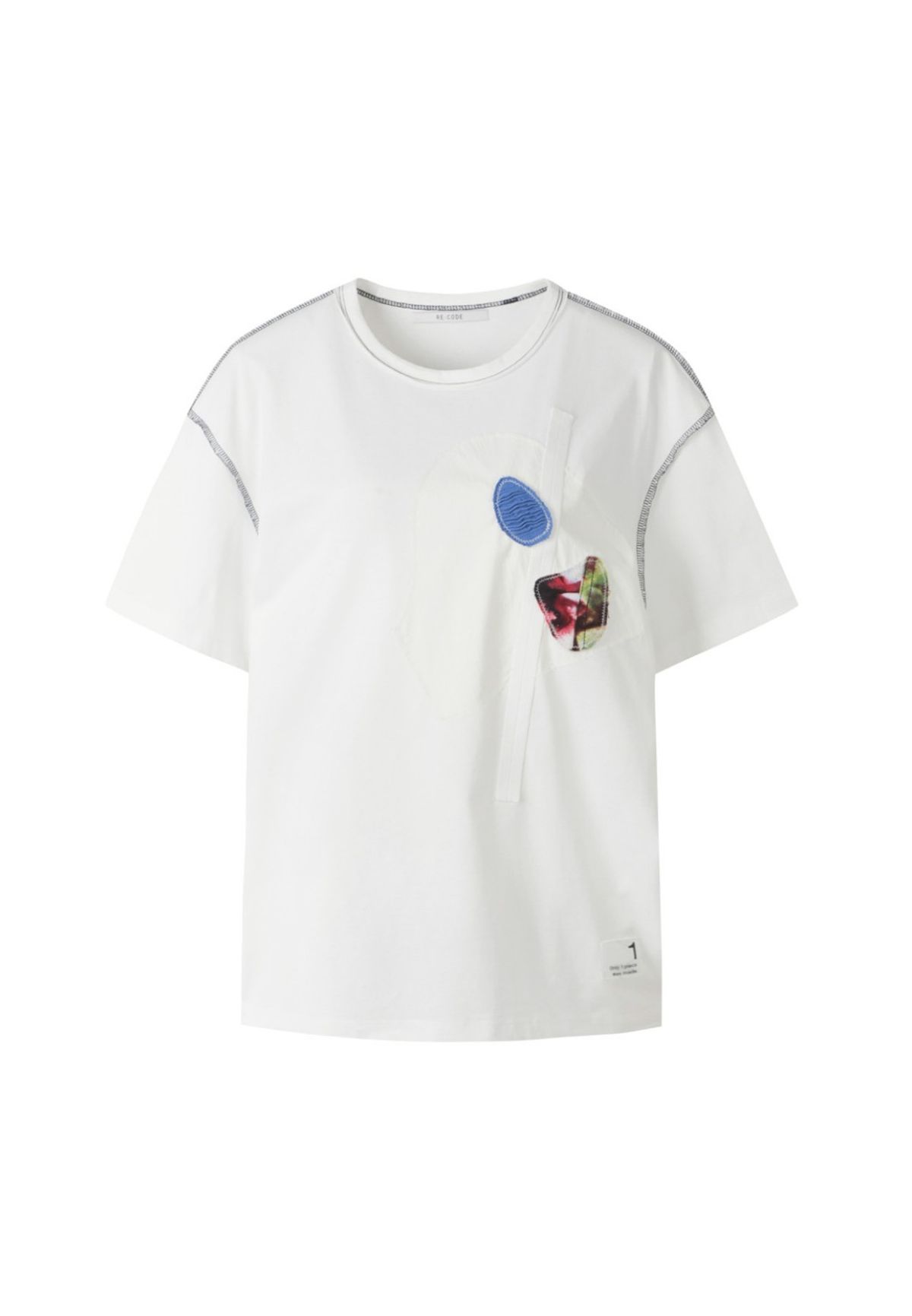 래코드(RECODE) [SM Entertainment] Patchwork unisex T-shirt_R0TAS23200WHX