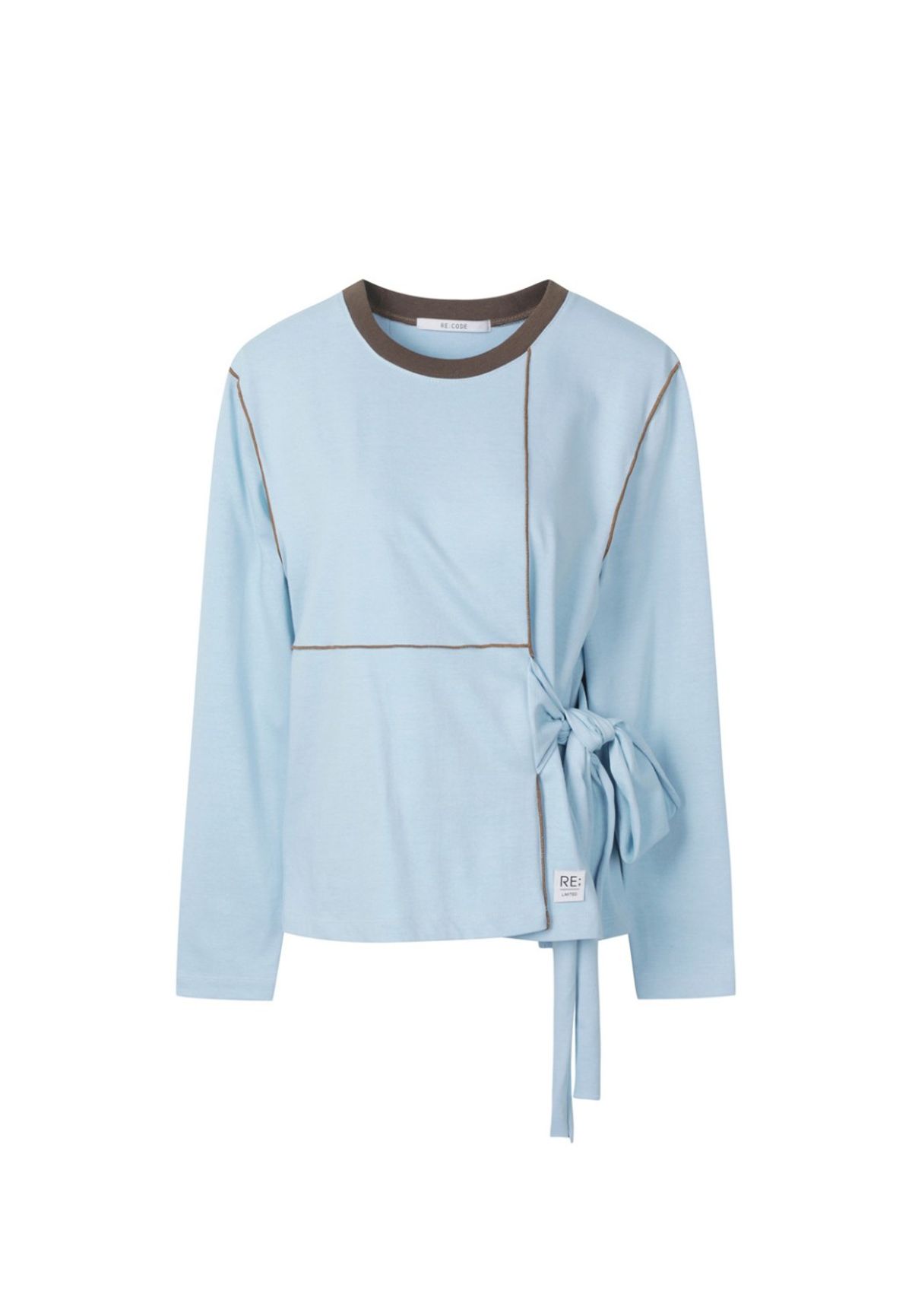 래코드(RECODE) [여성] Tied-up Detail T-shirts_RQTAS23534BUX