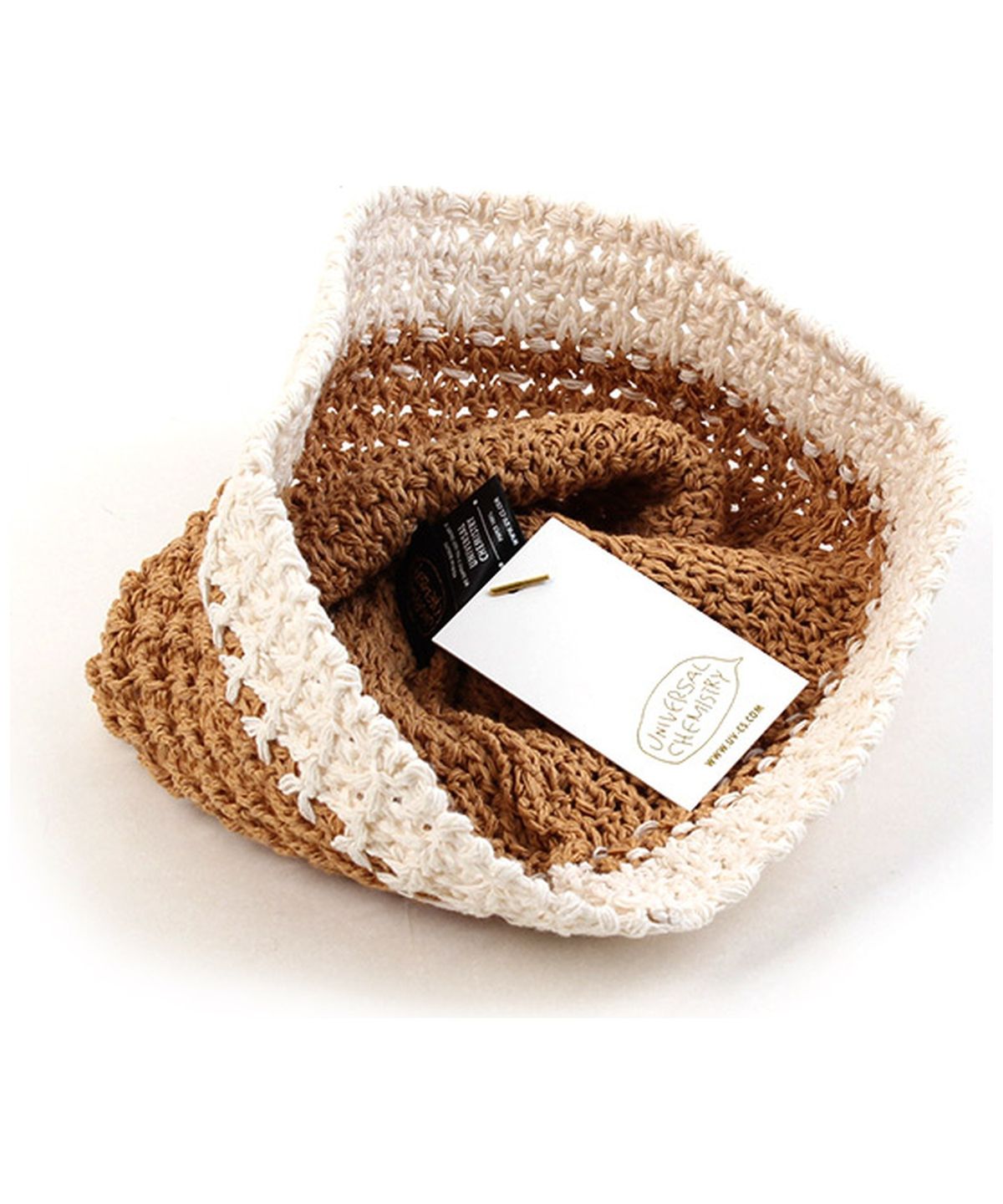 유니버셜 케미스트리(UNIVERSAL CHEMISTRY) Summer Twotone Beige Bucket Hat 여름버킷햇