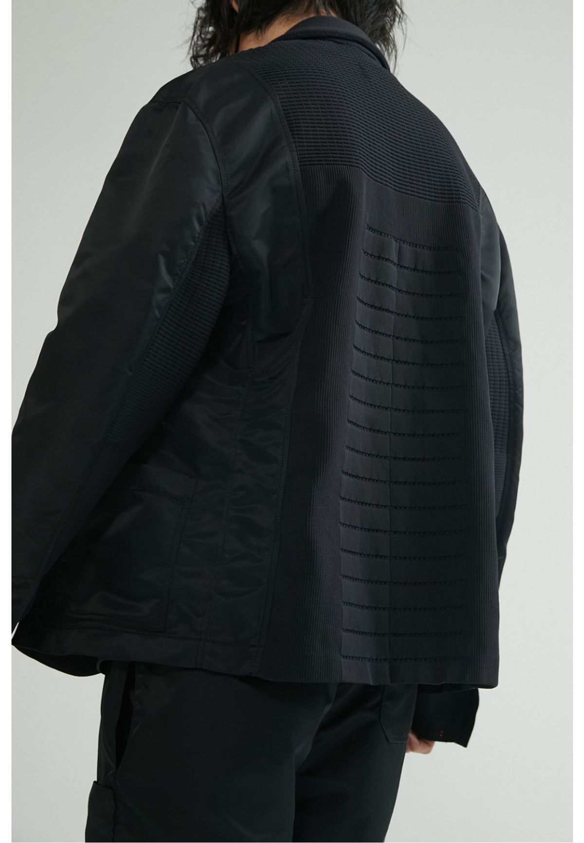 래코드(RECODE) Knit Patched Jacket_RKJAS23602BKX