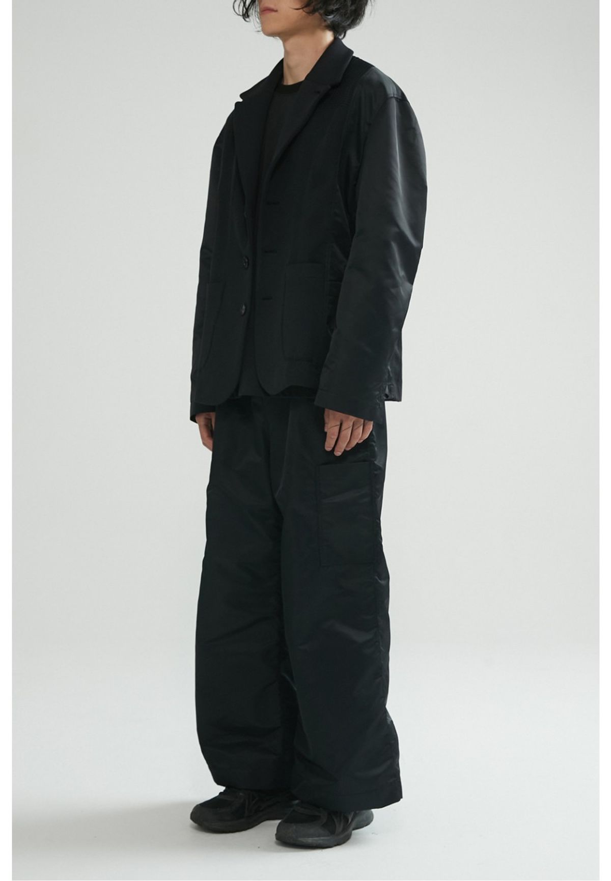 래코드(RECODE) Knit Patched Jacket_RKJAS23602BKX