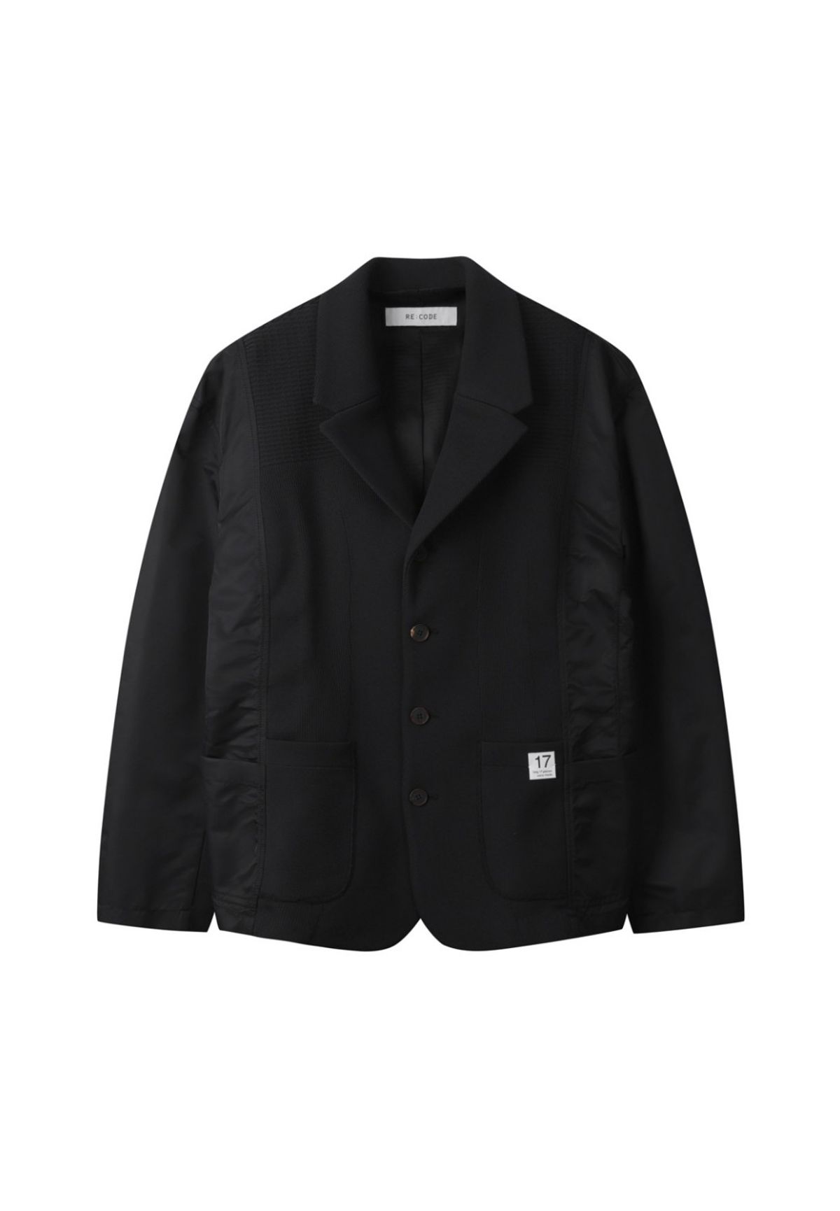 래코드(RECODE) Knit Patched Jacket_RKJAS23602BKX