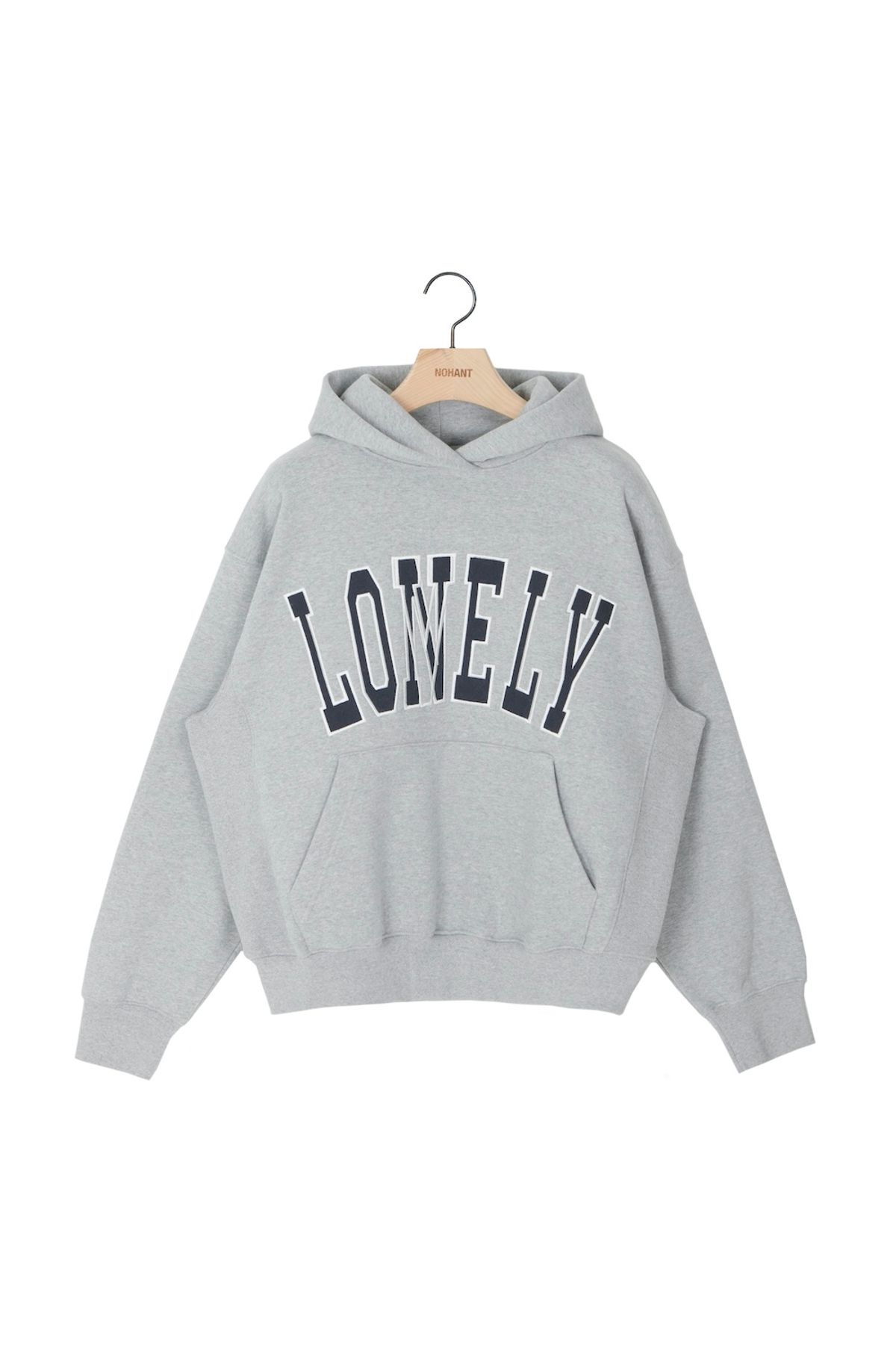 노앙(NOHANT) LONELY/LOVELY FLUFF HOODIE GRAY