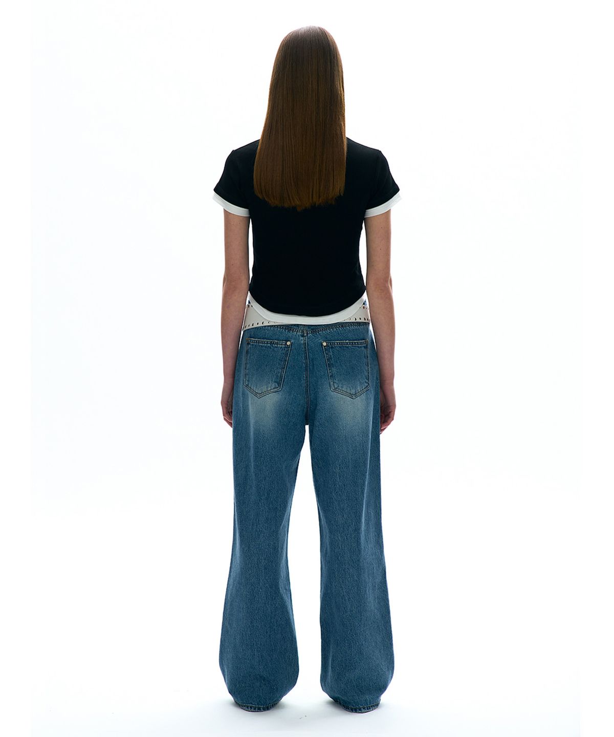 파르티멘토 우먼(PARTIMENTO WOMEN) 레이어드 숏 슬리브 티_블랙