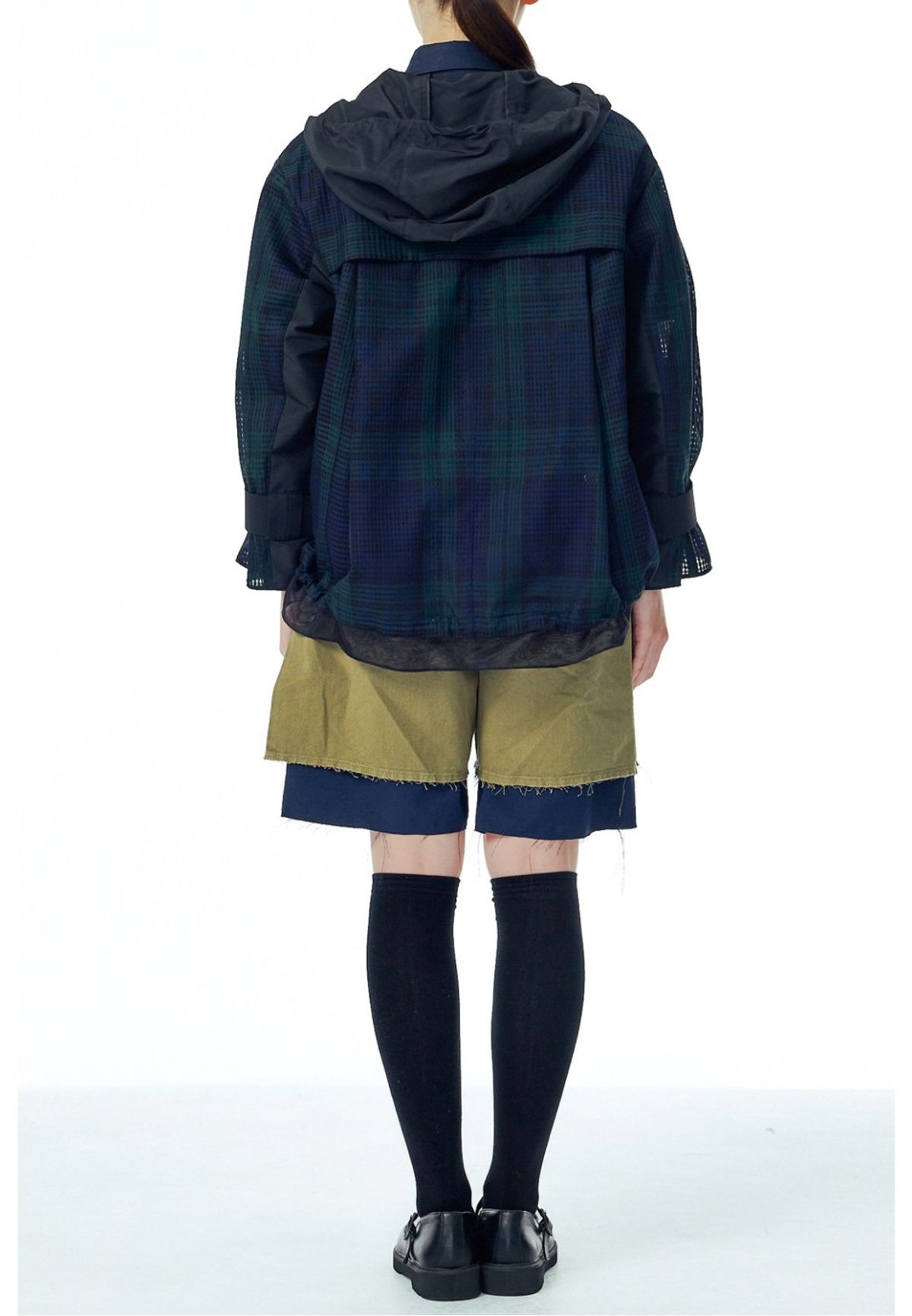 래코드(RECODE) [여성] Detachable Hood Mesh Outer_RQUAS23502BKX