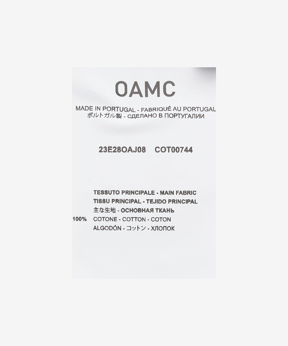 오에이엠씨(OAMC) 트레일 반소매 티셔츠 - 블랙 / 23E28OAJ08COT00744001