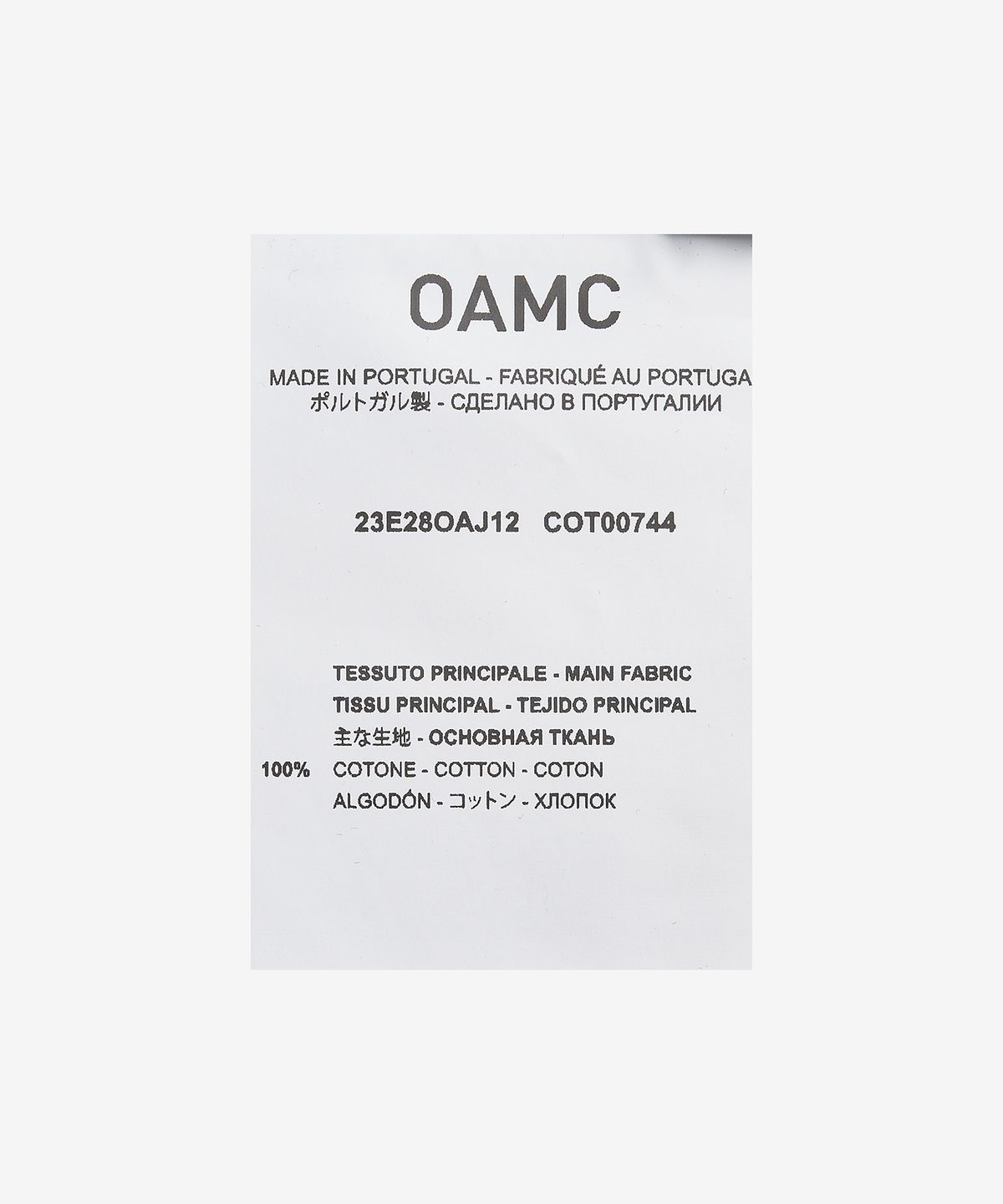 오에이엠씨(OAMC) 엠피비언 반소매 티셔츠 - 블랙 / 23E28OAJ12COT00744001