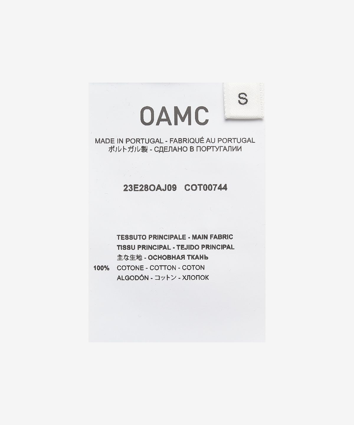 오에이엠씨(OAMC) 셀시안 반소매 티셔츠 - 블랙 / 23E28OAJ09COT00744001