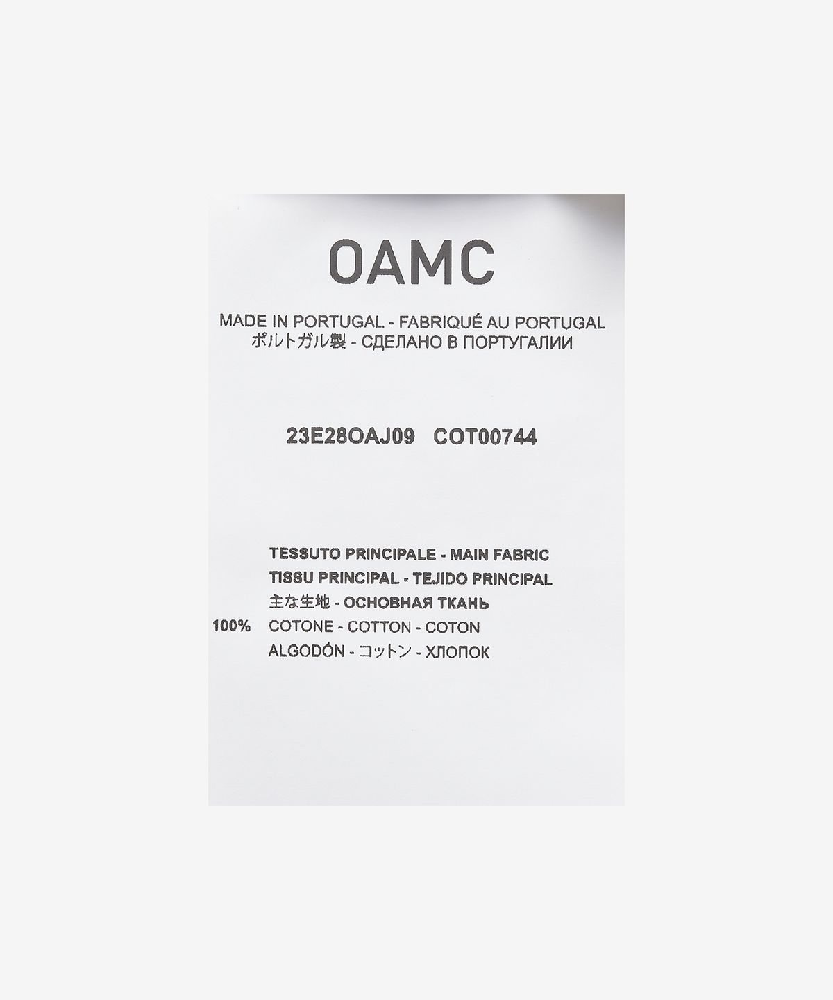 오에이엠씨(OAMC) 셀시안 반소매 티셔츠 - 화이트 / 23E28OAJ09COT00744100