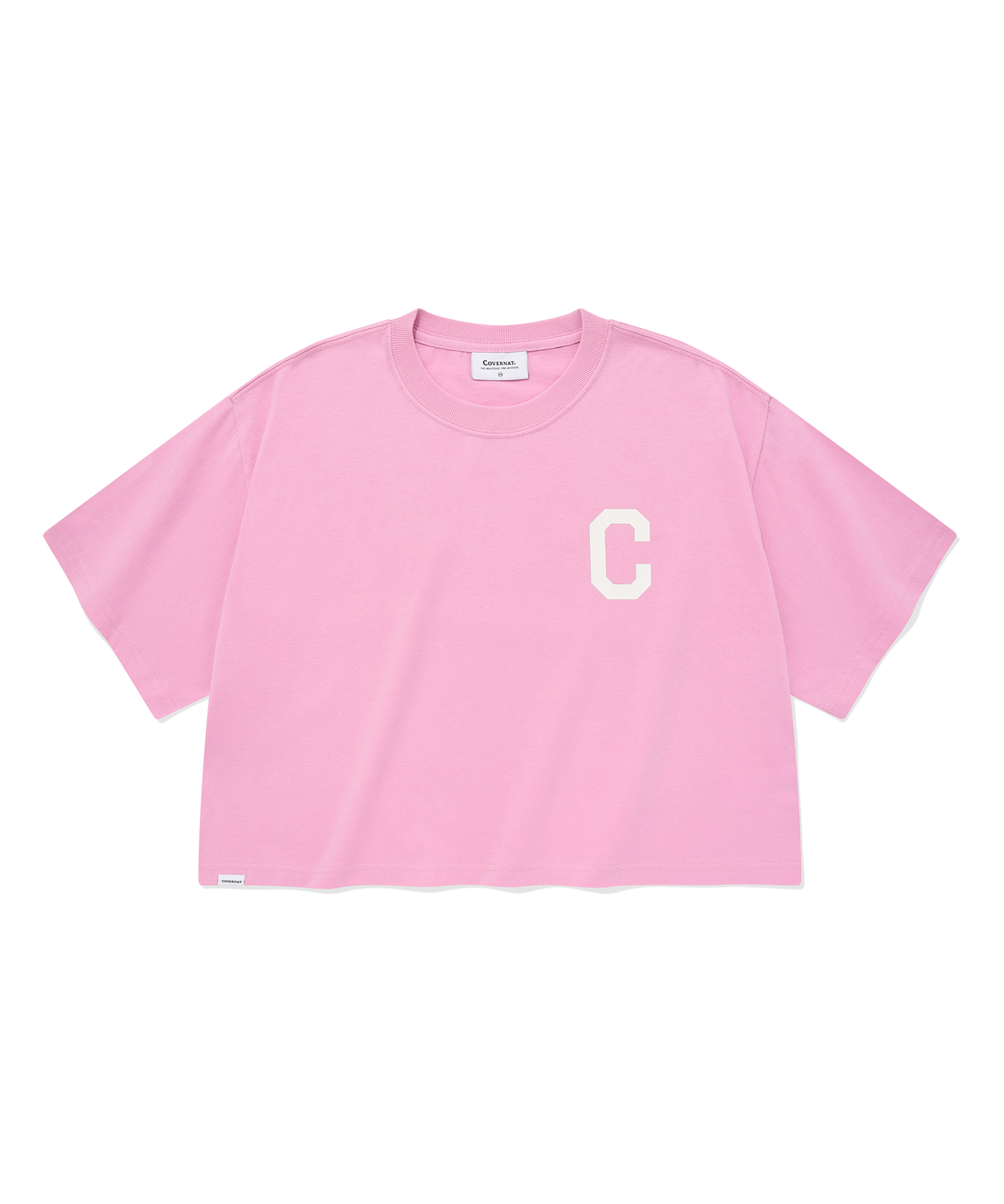 ☆23SS☆【COVERNAT】☆Women's Crop Clover Logo Baby T-shir.t MUSINSA | COVERNAT WOMAN Women's Crop Clover Heart Patchwork