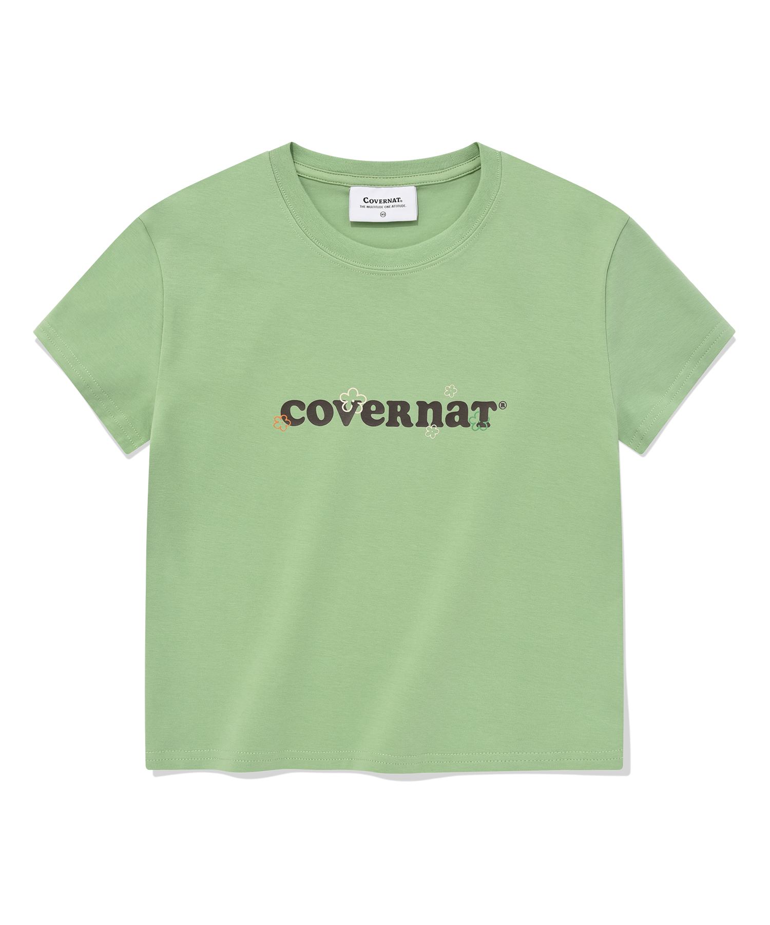 ☆23SS☆【COVERNAT】☆Women Crop Sketch Logo Baby T-shir.t☆ MUSINSA | COVERNAT Woman Crop Sketch Logo Baby T-Shirt Mint