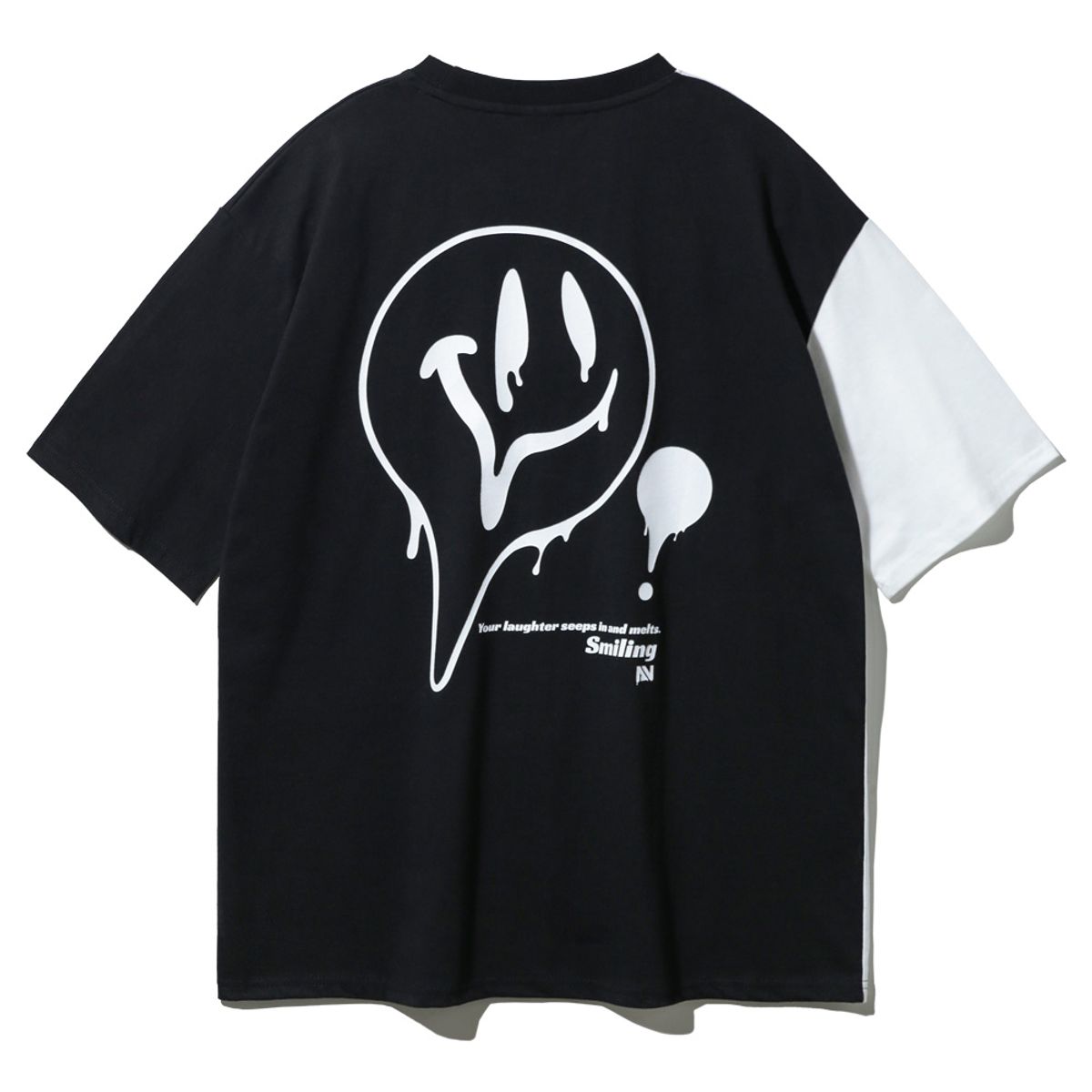 앨빈클로(ALVINCLO) 리버설 스마일링 오버핏 반팔티 AST4834 (2 COLOR)