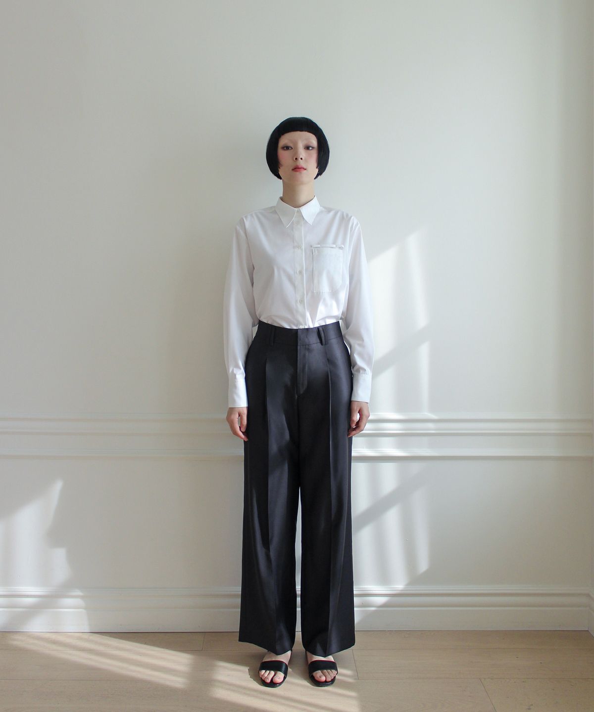 루바티(RUBATI) Classic Wide Wool Pants (CARBON GREY)