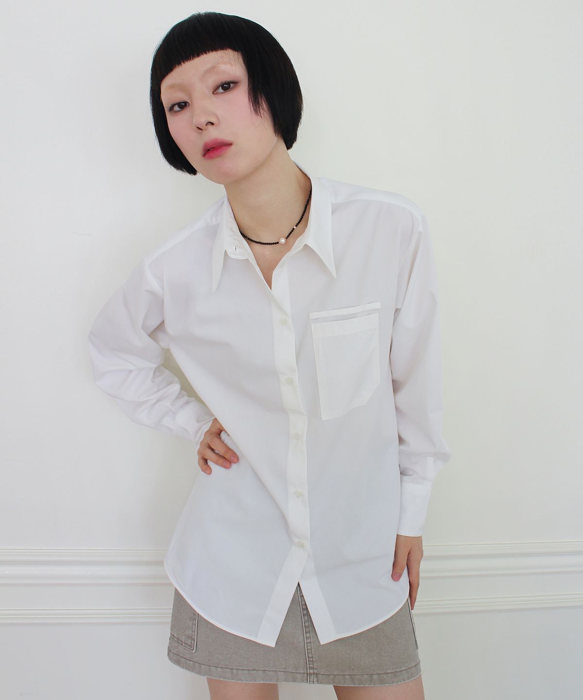 루바티(RUBATI) Signature Work Shirt (WHITE)