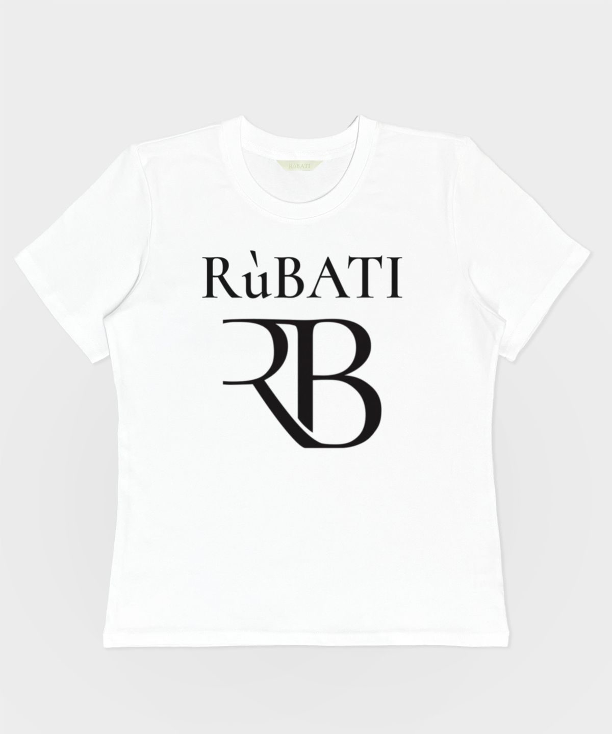 루바티(RUBATI) R.B Logo Tshirt (WHITE-BLACK)