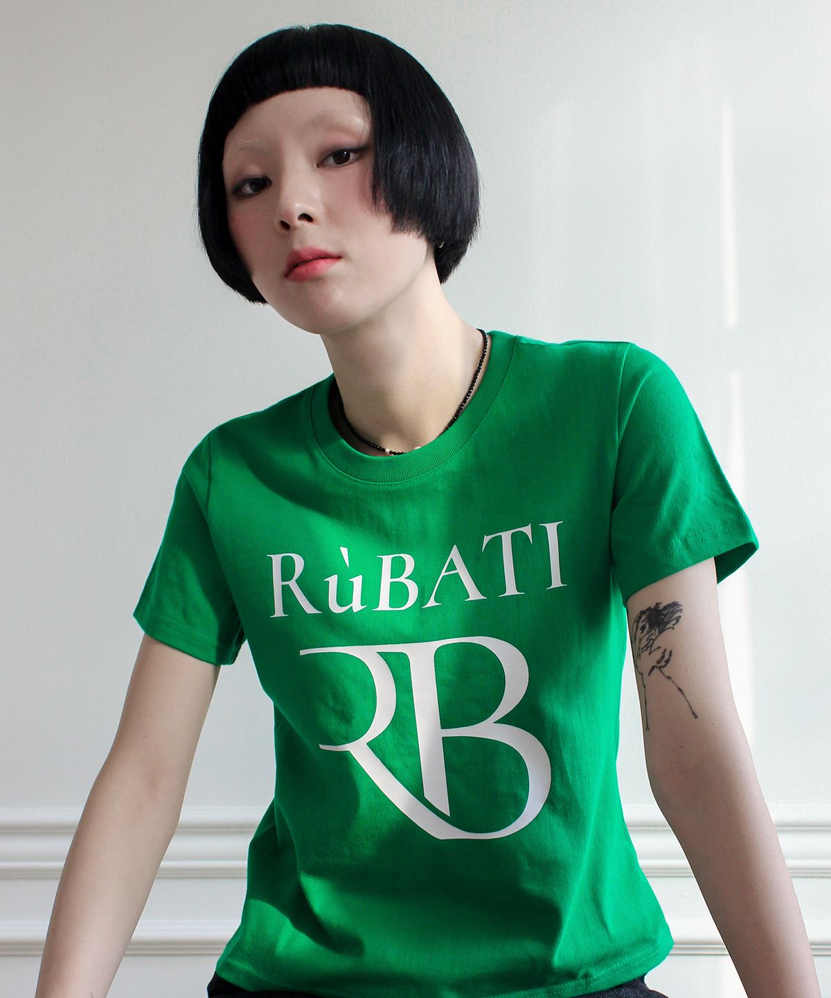 루바티(RUBATI) R.B Logo Tshirt (GREEN)