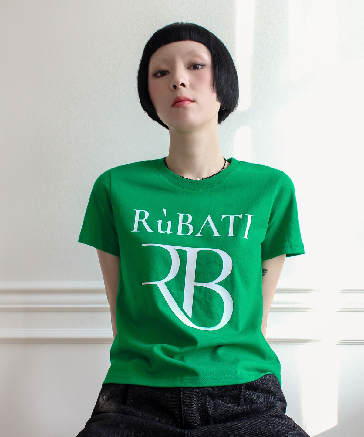 루바티(RUBATI) R.B Logo Tshirt (GREEN)