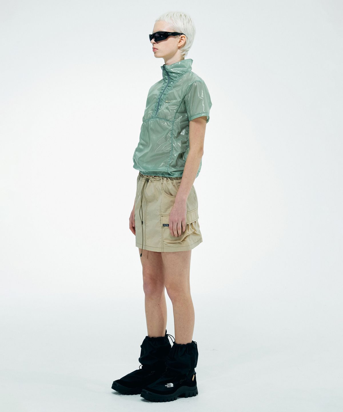 스컬프터(SCULPTOR) Half Zip Sweat Suit Top Pale Mint