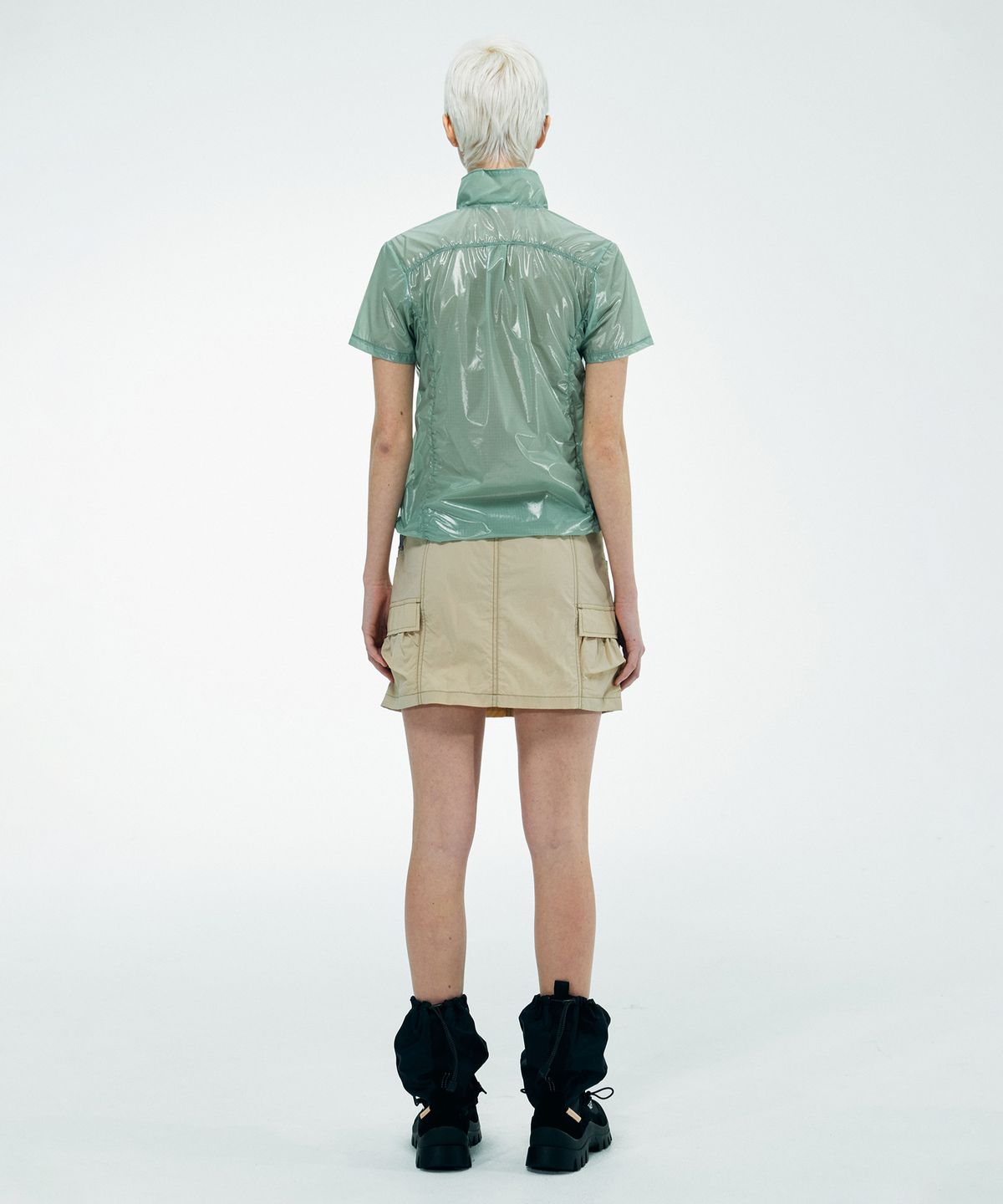 스컬프터(SCULPTOR) Half Zip Sweat Suit Top Pale Mint