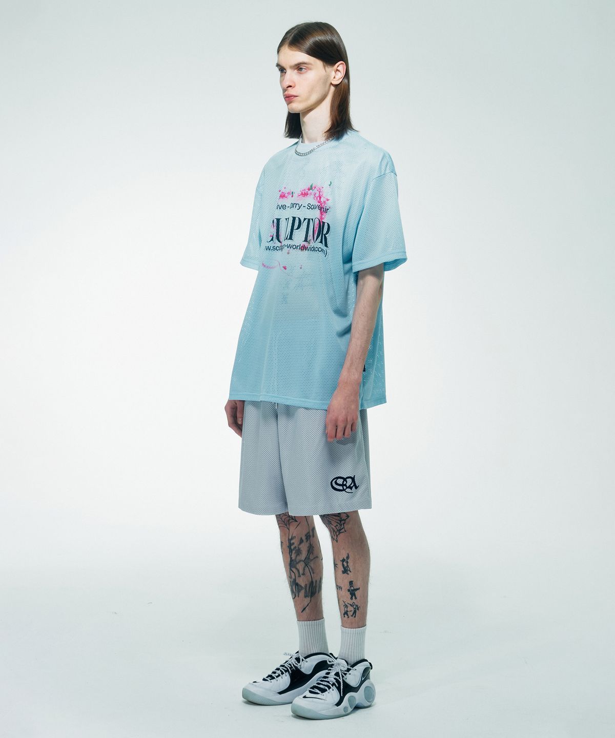 스컬프터(SCULPTOR) Souvenir Mesh Tee Baby Blue