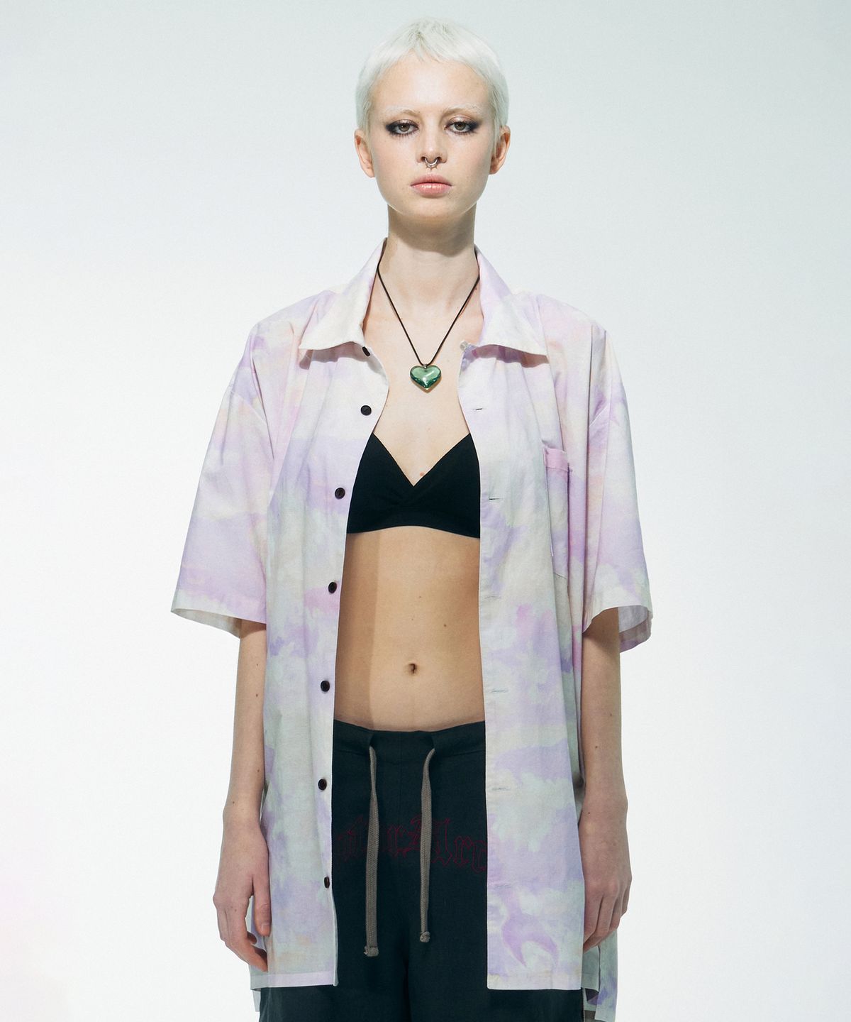 스컬프터(SCULPTOR) Cloudy Ocean Hawaiian Shirts Pink Cloud