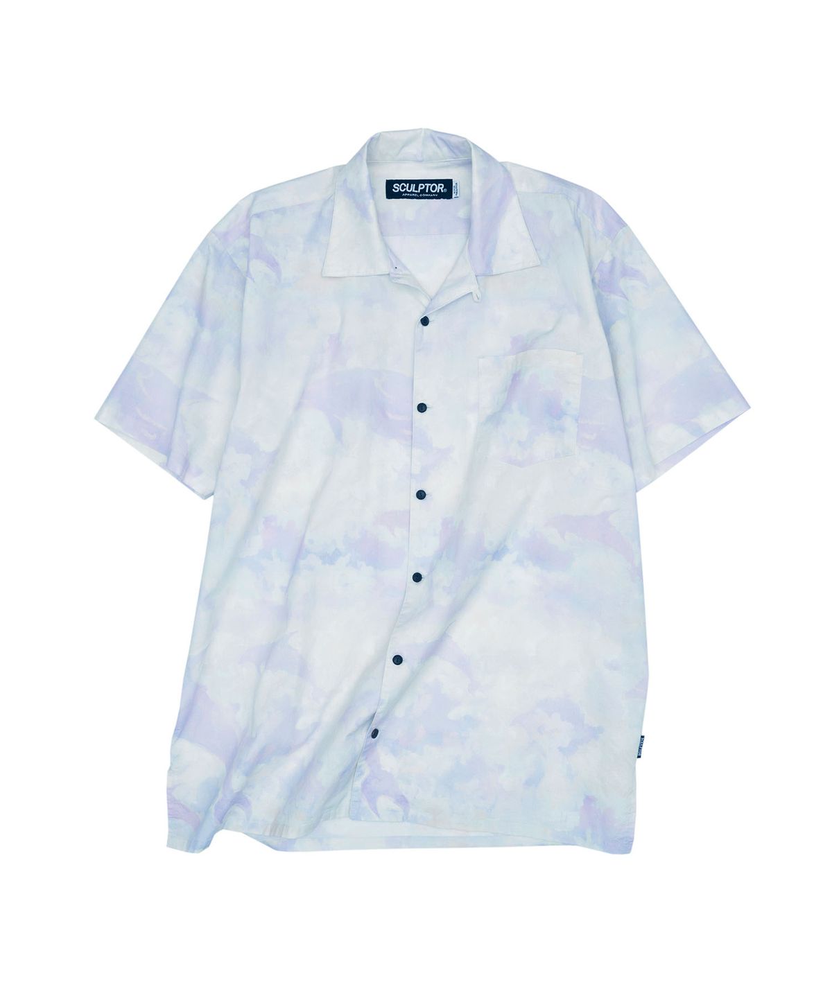 스컬프터(SCULPTOR) Cloudy Ocean Hawaiian Shirts Blue Cloud
