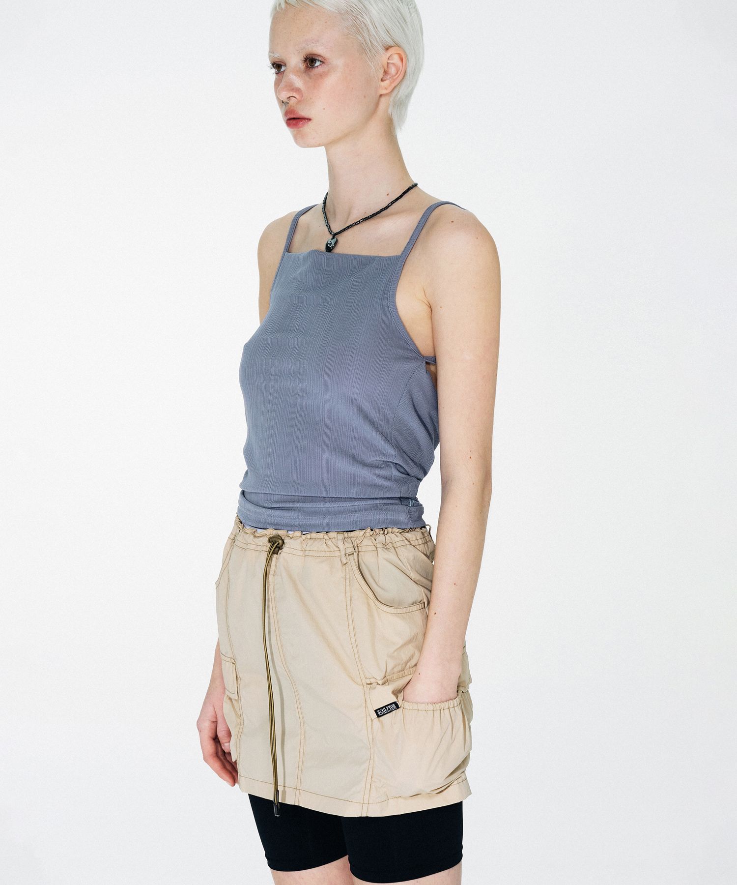 【SCULPTOR】Go To Mini Skirt Beige MUSINSA | SCULPTOR Parachute Mini Skirt Beige