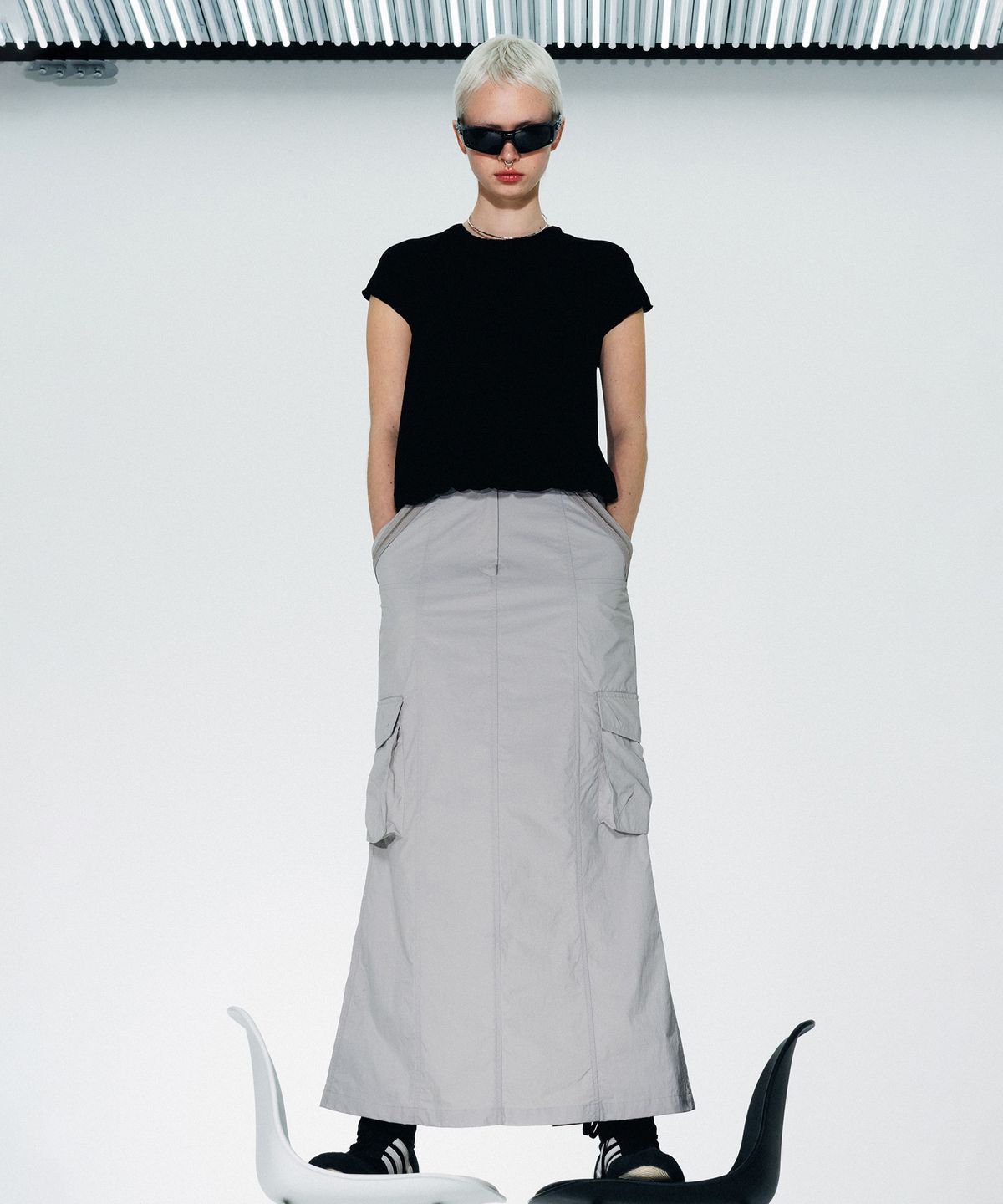 스컬프터(SCULPTOR) Pumkin Shrring Top Black