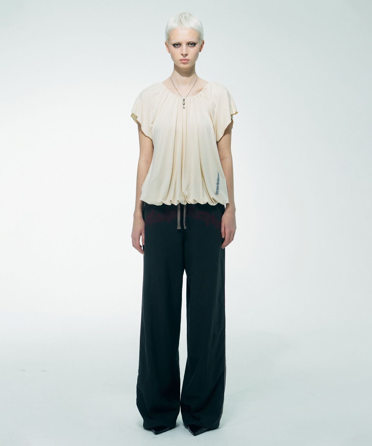 스컬프터(SCULPTOR) Pumkin Shrring Top Apricot