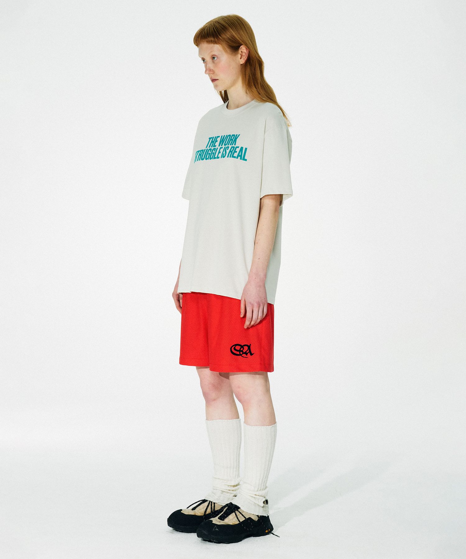★SCULPTOR★ Work Struggle Tee Dirty White SC23S282WH MUSINSA公式 | SCULPTOR Work Struggle Tee Dirty White