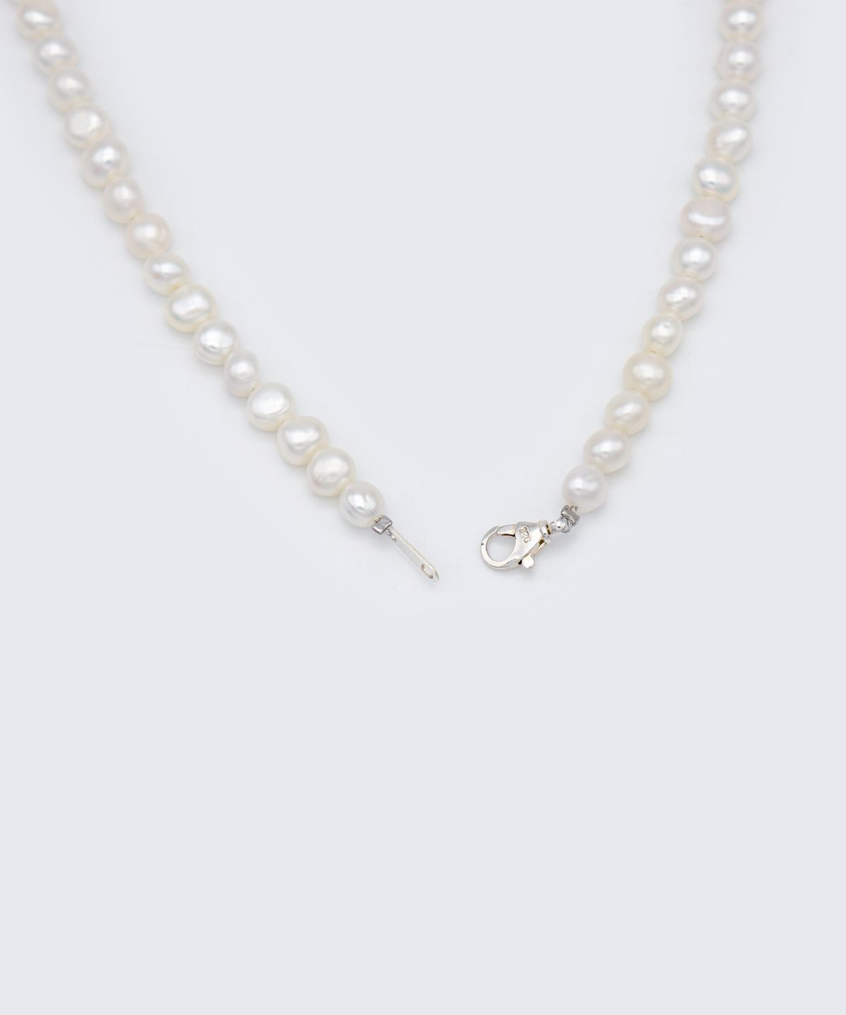 봉보(BONBEAU) Relief water pearl simple Necklace 릴리프 밥풀 담수진주 레이어드 목걸이 6mm