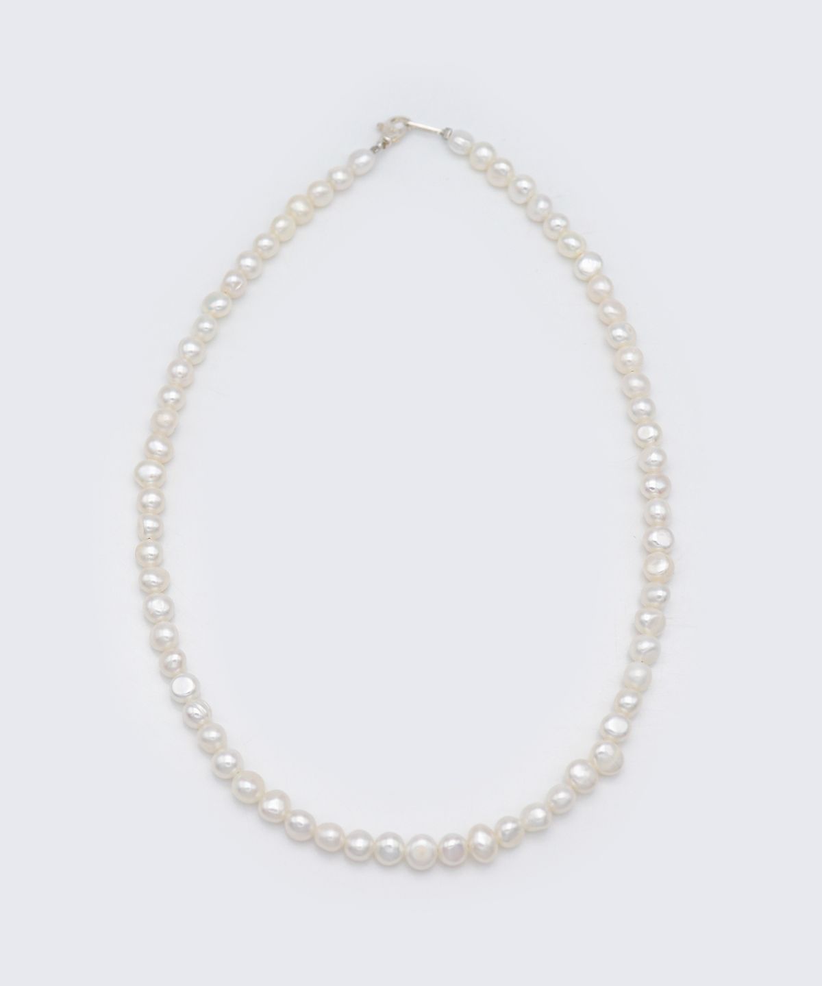 봉보(BONBEAU) Relief water pearl simple Necklace 릴리프 밥풀 담수진주 레이어드 목걸이 6mm