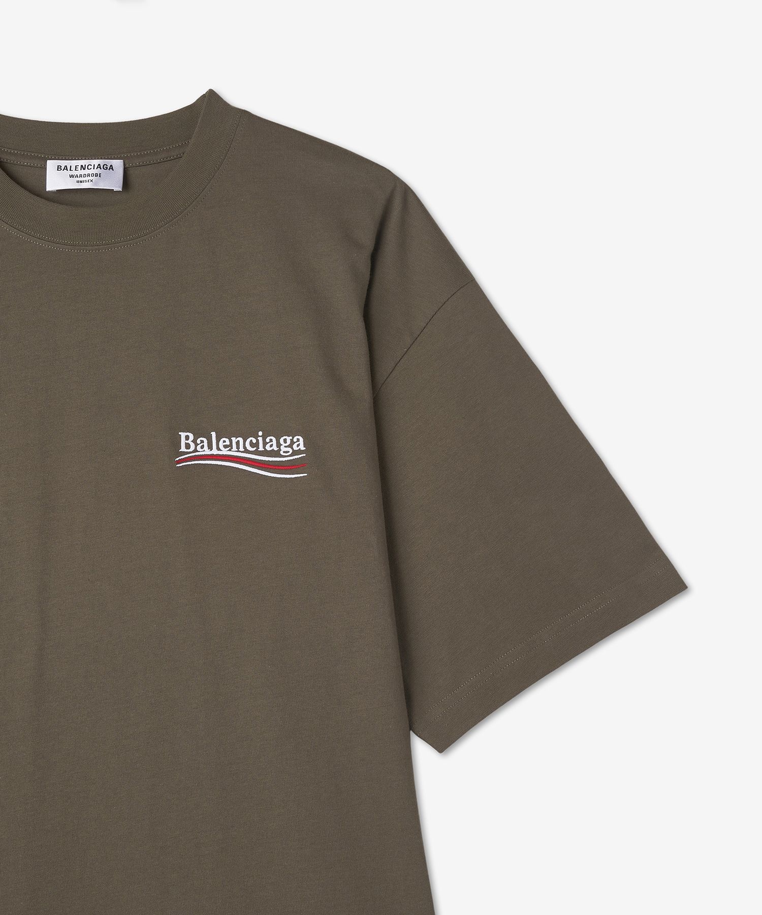 ★BALENCIAGA★ Campaign Large Fit T-Shirt Khaki 641655TKVJ12 MUSINSA | BALENCIAGA Campaign Large Fit T-shirt - Khaki