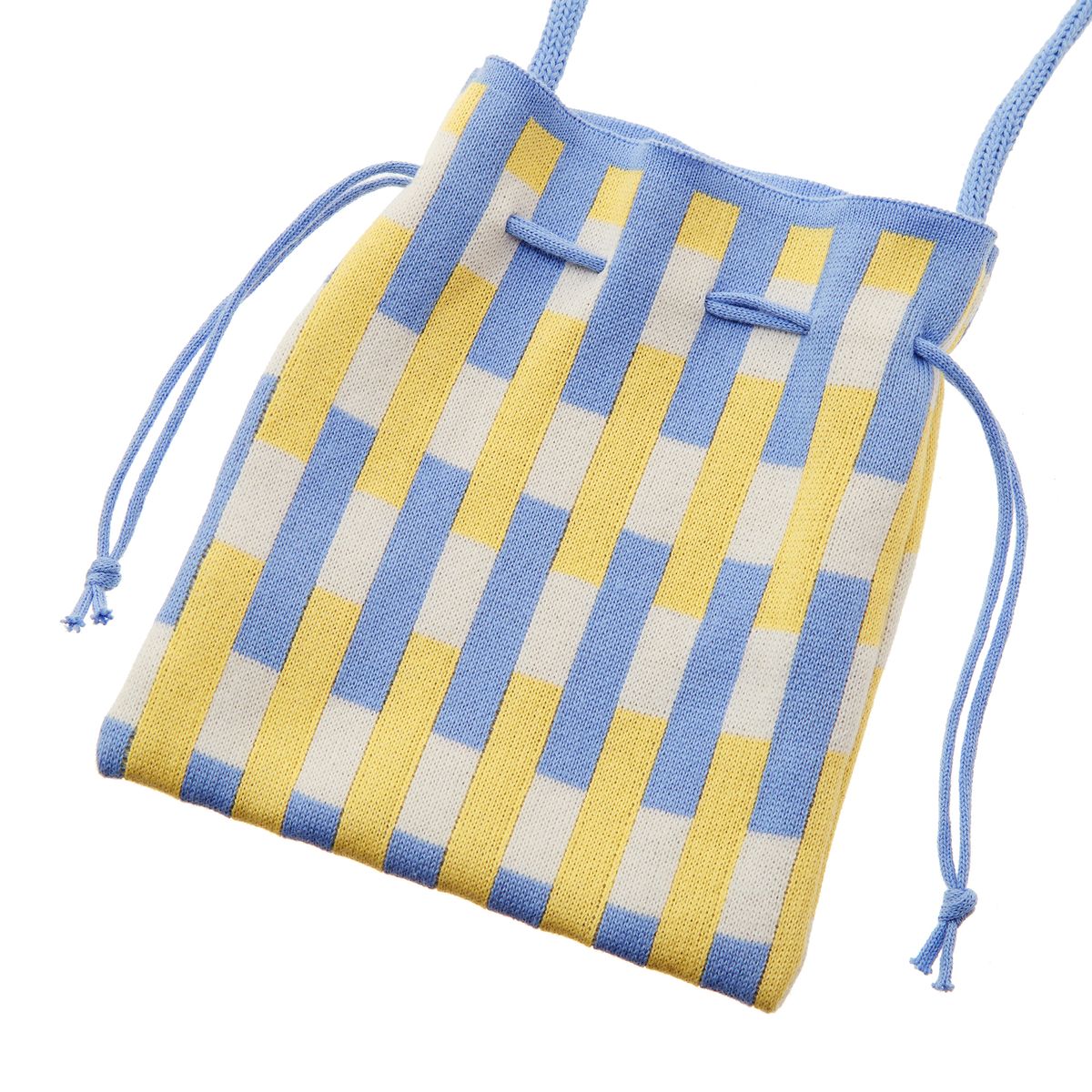 엘엠알(LMR) MULIT STRIPE KNIT POUCH BAG